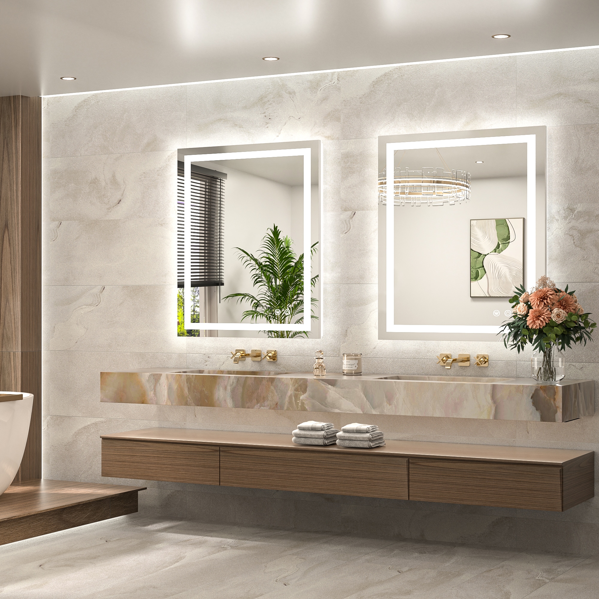 TETOTE LW-TE-BM54-7691F Framed-Bath-Mirrors - View #2