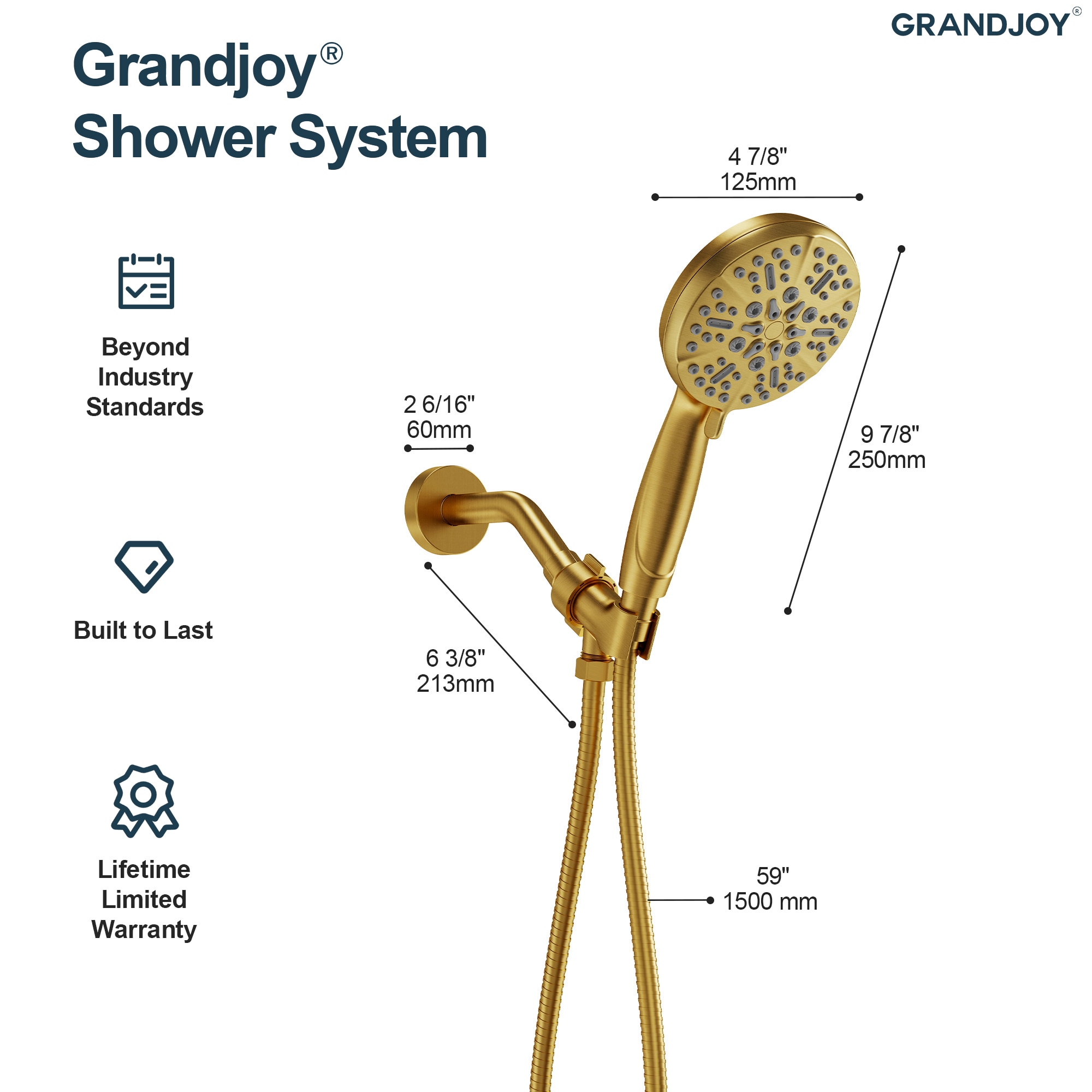 GRANDJOY SGF11GJ-29BG Fixed-Showerhead - View #7