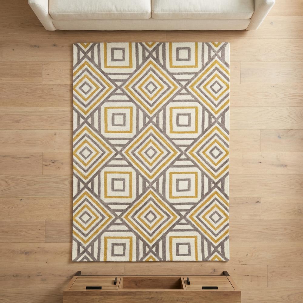 Linon Geo Ranlyn Ivory Grey 8x10 Rug in the Rugs department at Lowes.com
