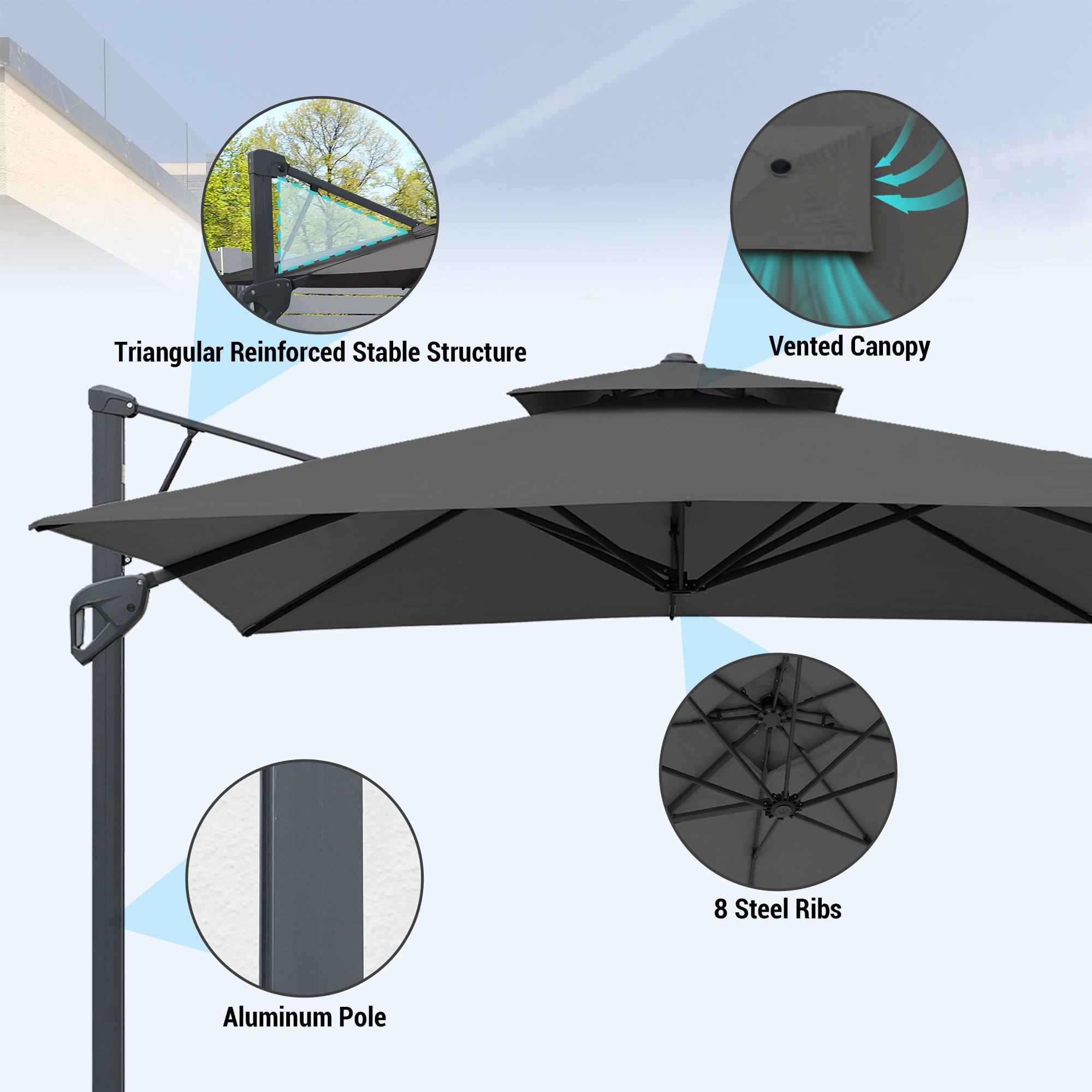 CASAINC WF-SM-11GY Umbrellas-2 - View #5