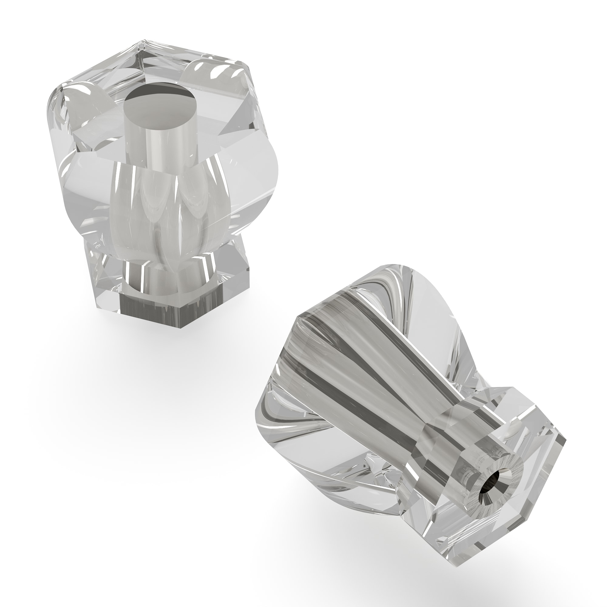 Hickory Hardware HH74688-CA14-10B Crystal Palace 1-3/16-in Crysacrylic with Polished Nickel Round Contemporary Cabinet Knob 10 -Pack