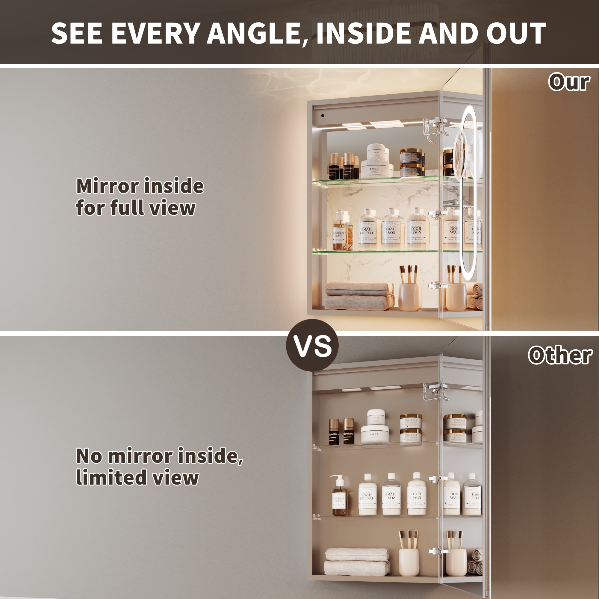 ExBrite W7MC3636 Bathroom-Medicine-Cabinets - View #13