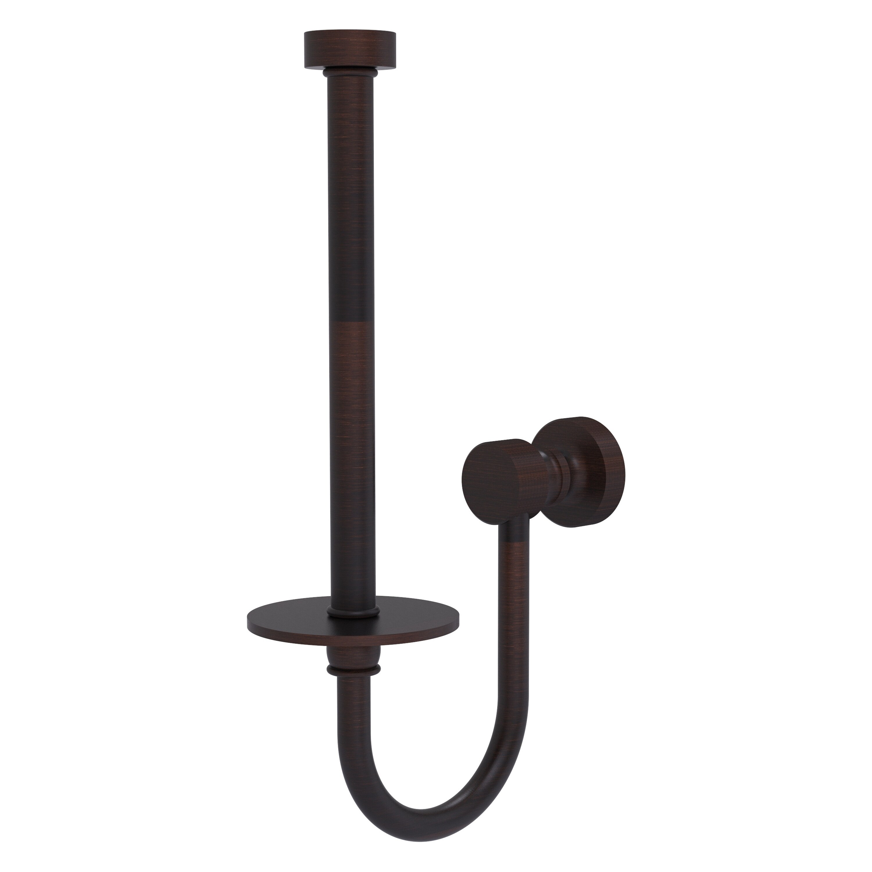 Allied Brass FT-24U-VB Foxtrot Venetian Bronze Wall mount Single post Toilet Paper Holder 1 -Rolls with Storage