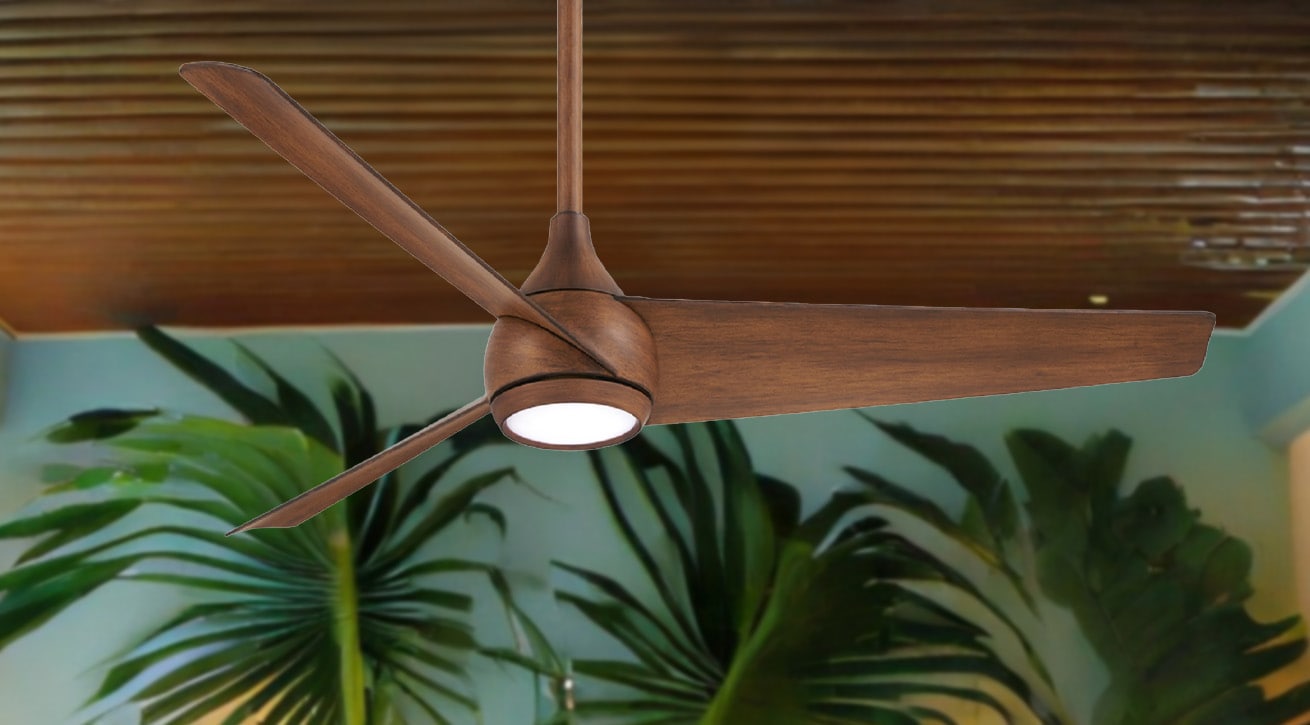 Minka Aire Twist 52-in Distressed Koa Integrated LED Indoor Smart Ceiling  Fan with Light and Remote (3-Blade) in the Ceiling Fans department at  Lowes.com