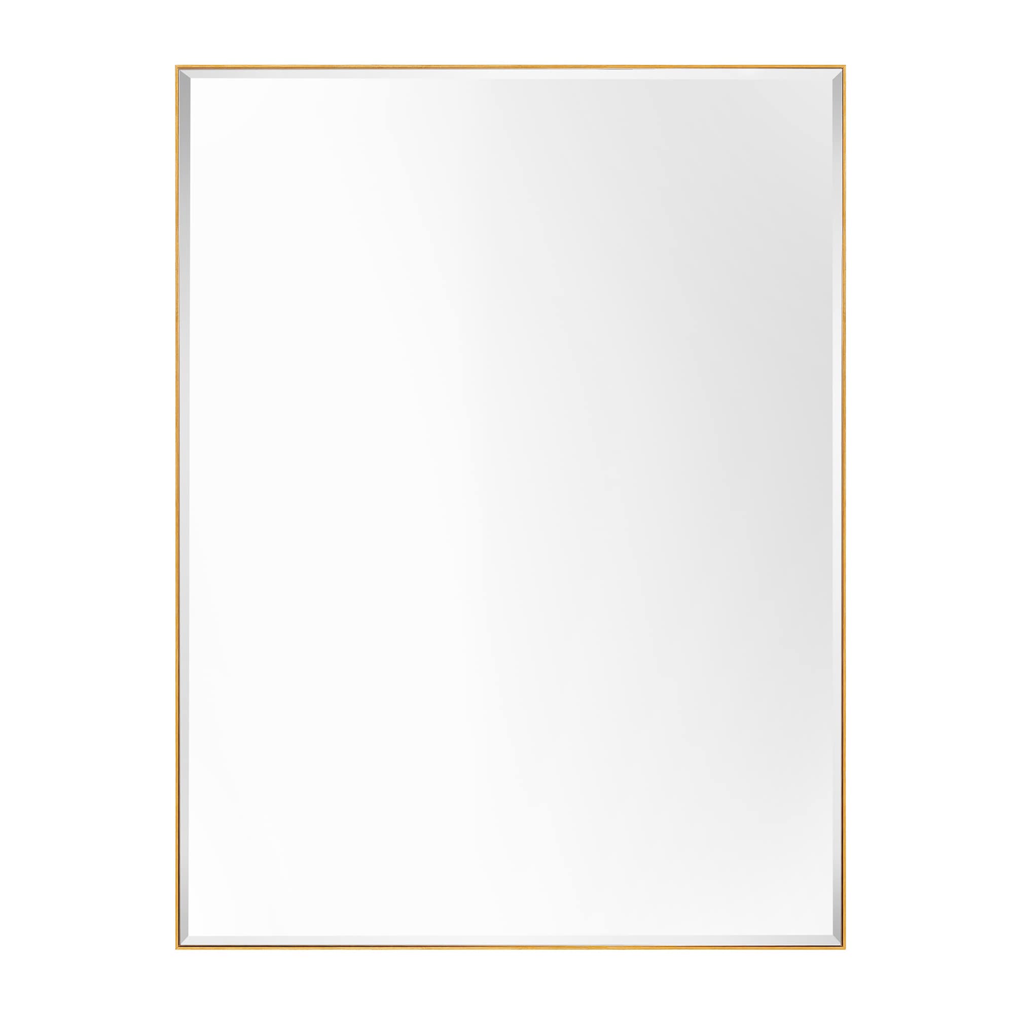 GETLEDEL MR-4604BS 32-in x 24-in Framed Rectangle Tilting Bathroom Vanity Mirror ( Gold )