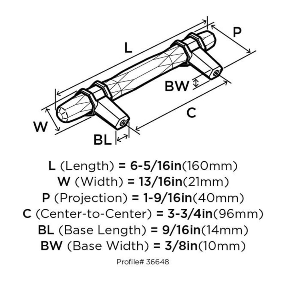 Amerock BP36648MWPN Cabinet-Pulls - View #7