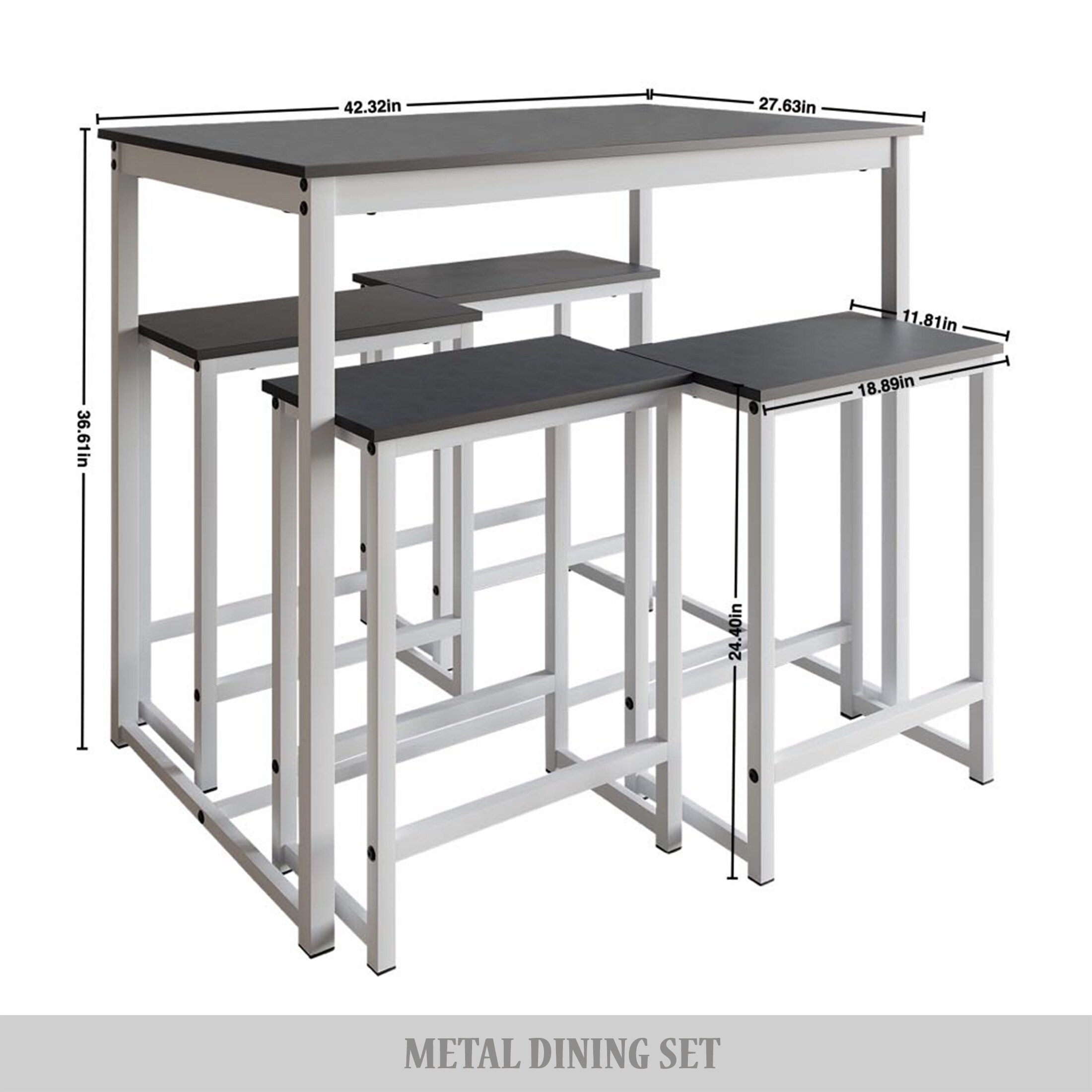 CasePiece CM671T40-BK-MT-5X Dining-Sets - View #12