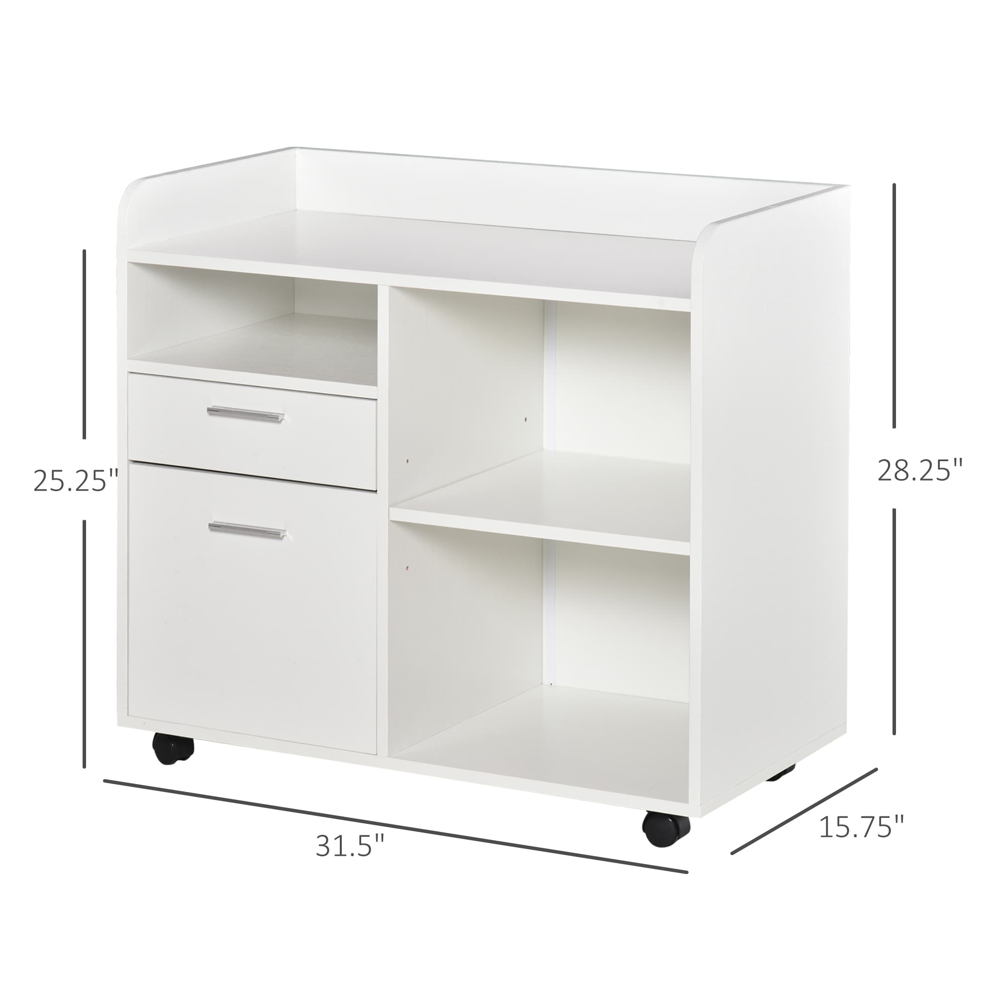 Maocao Hoom White 2-Drawer 31.5-in File Cabinet