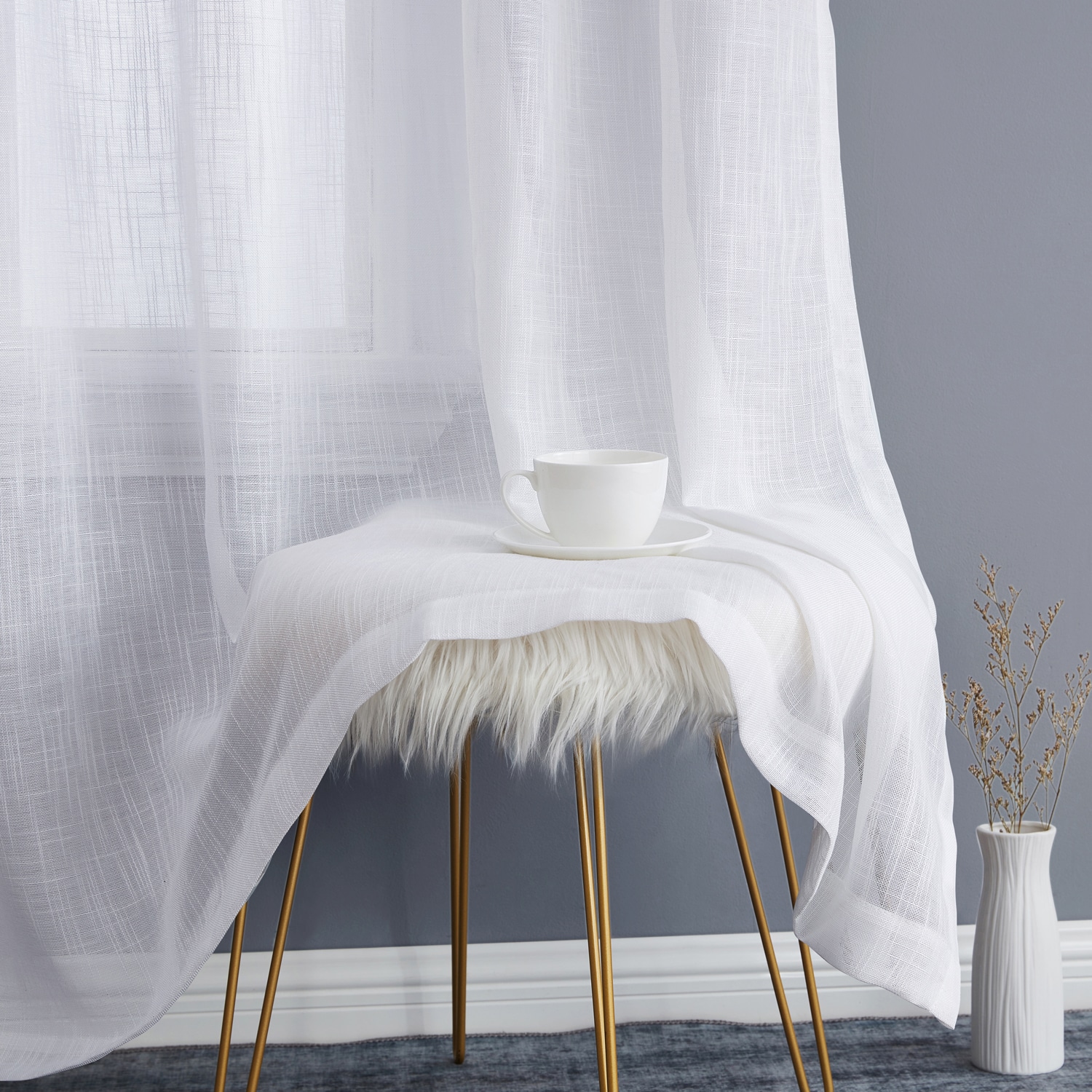 HLC.me ABY-FXLNGR-WHT72 curtains - View #4