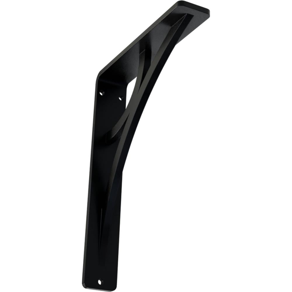  BKTM01X05X08SGL Galveston 5.5-in x 1.5-in x 8-in Black Wrought iron Countertop support bracket