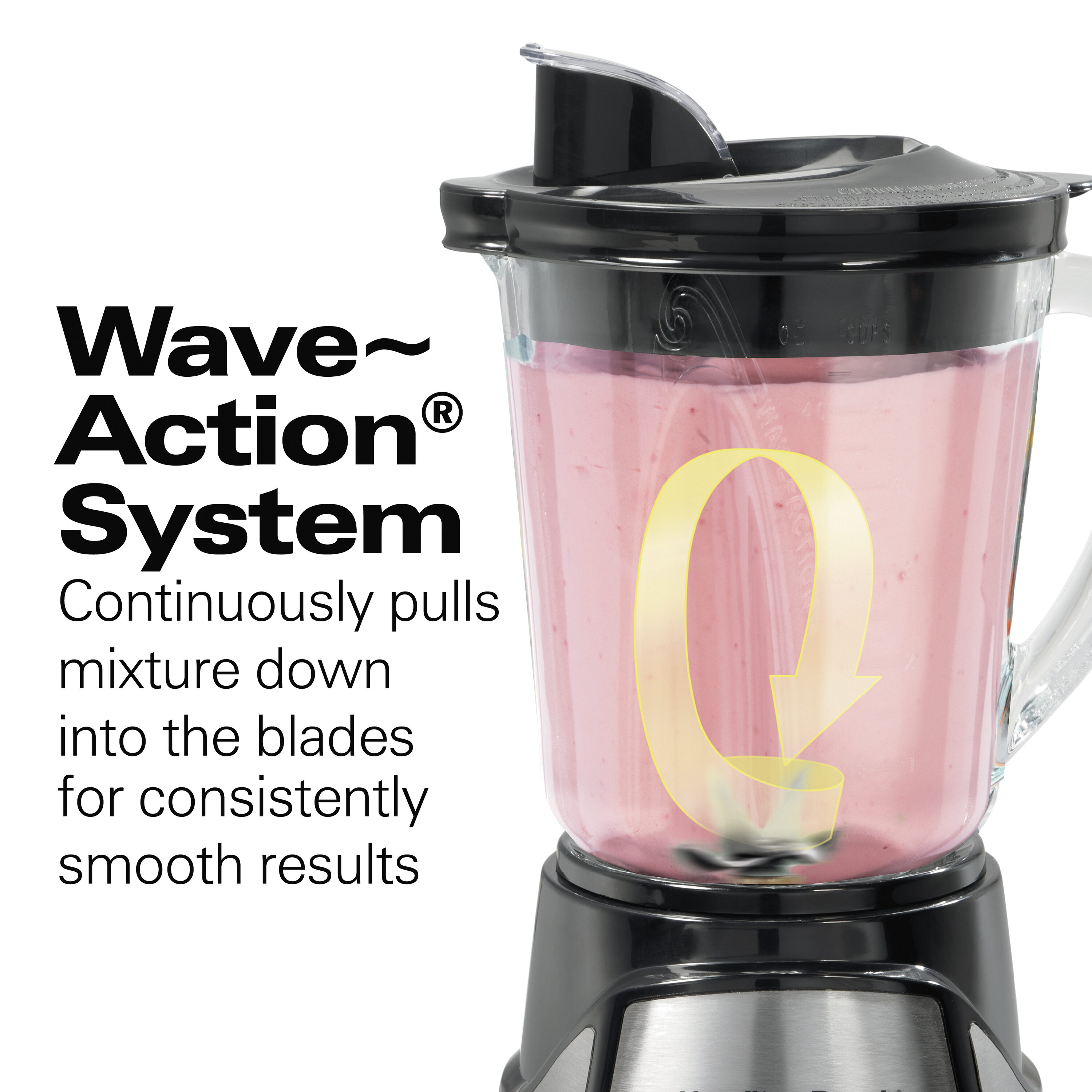 Hamilton Beach Power Elite Wave Action blender-for Shakes & Smoothies,  Puree, Crush Ice, 40 Oz Glass Jar, 12 Functions, Stainless Steel Ice