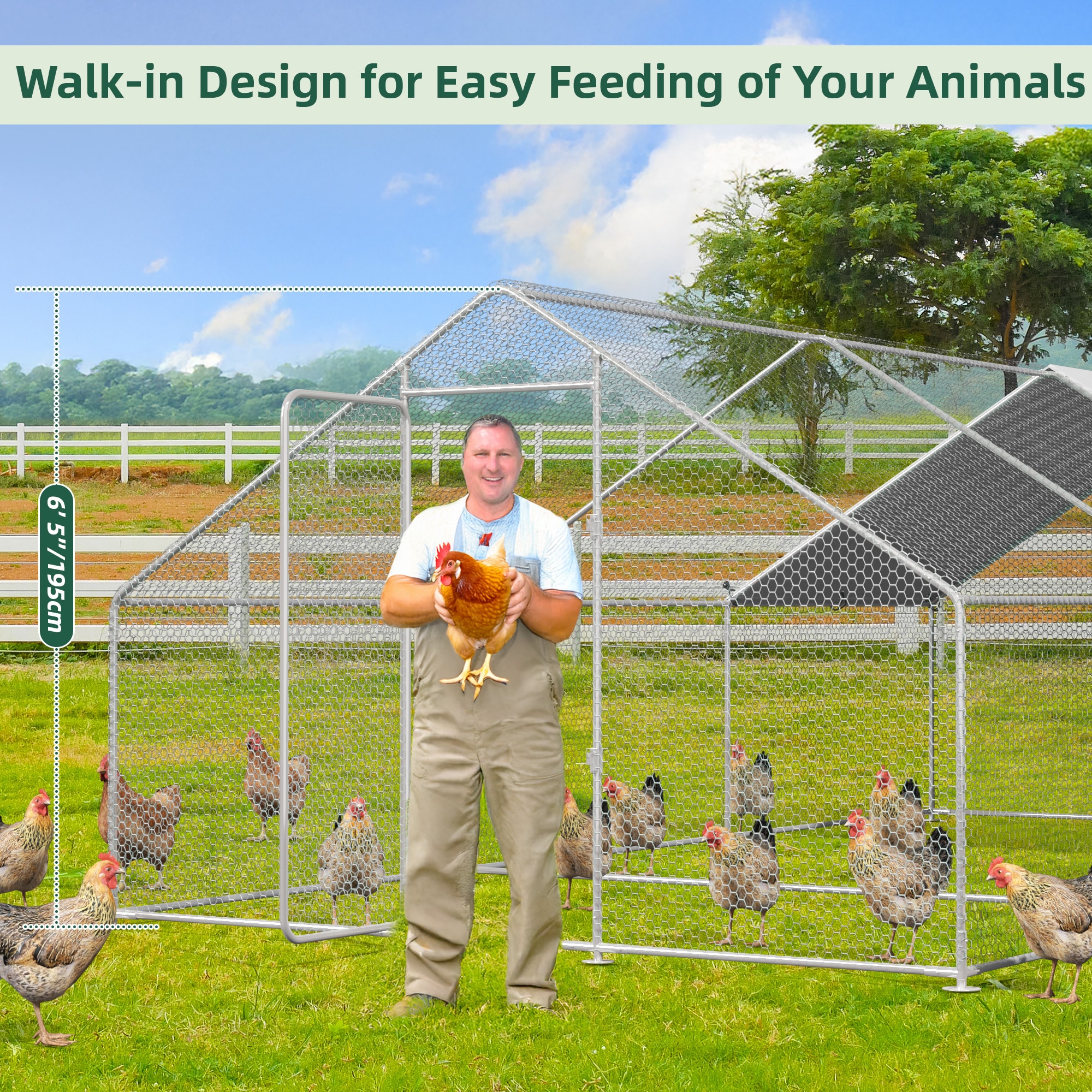 AECOJOY 12028SR-LS02 Chicken-Coops-Rabbit-Hutches - View #2
