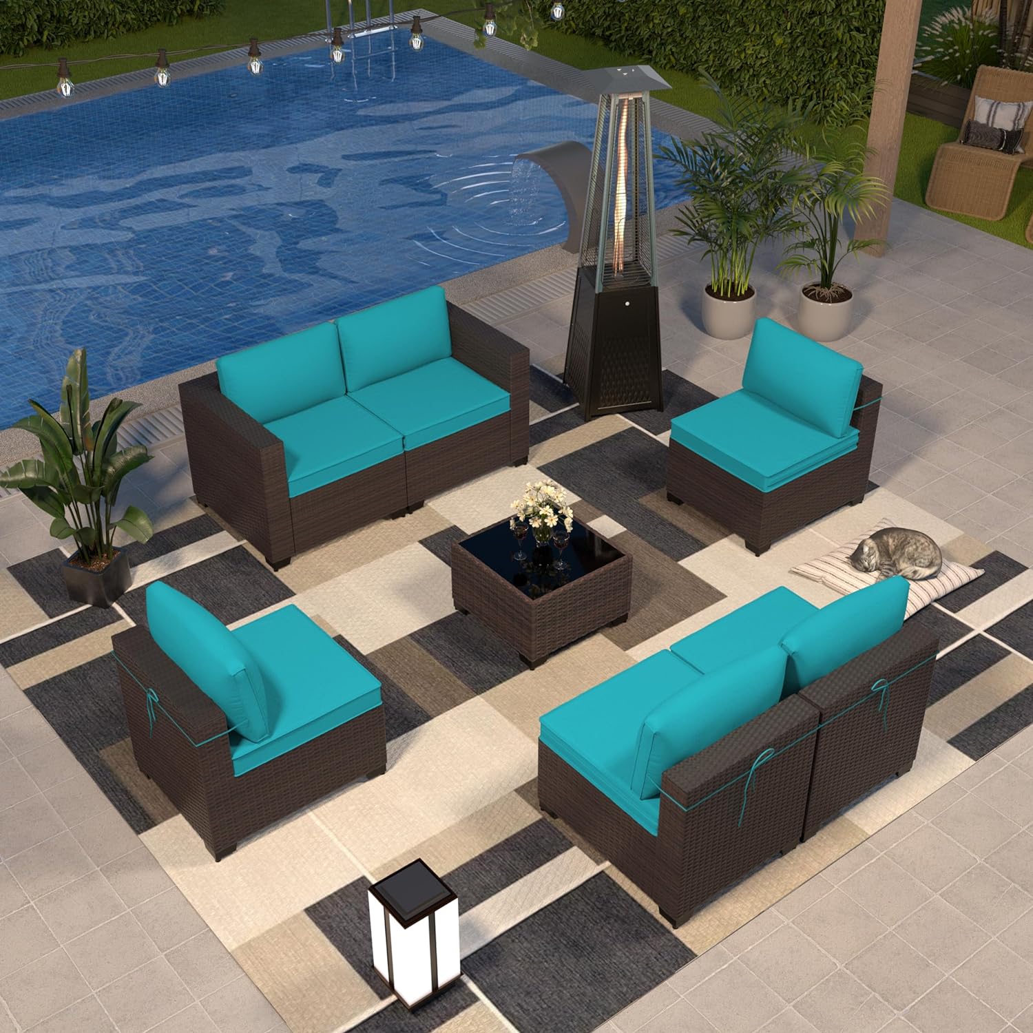 ALAULM LS-7PCS+PH-BLUE Patio-Conversation-Sets - View #7