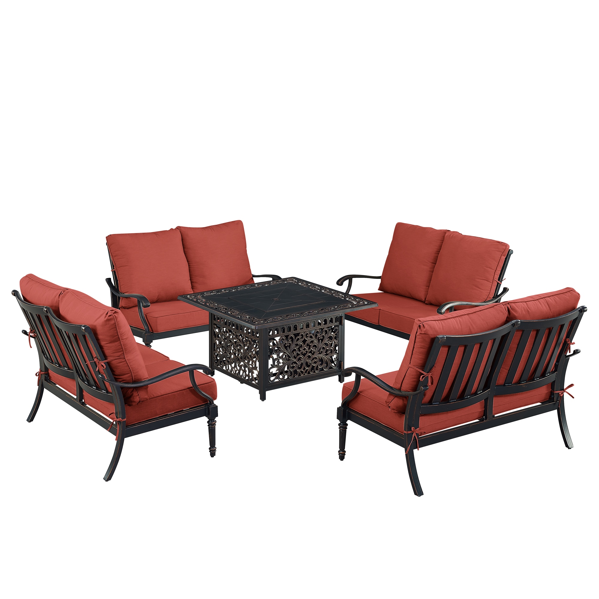 Oakland Living SHAO4LSMAYANRDCUA Patio-Conversation-Sets - View #4