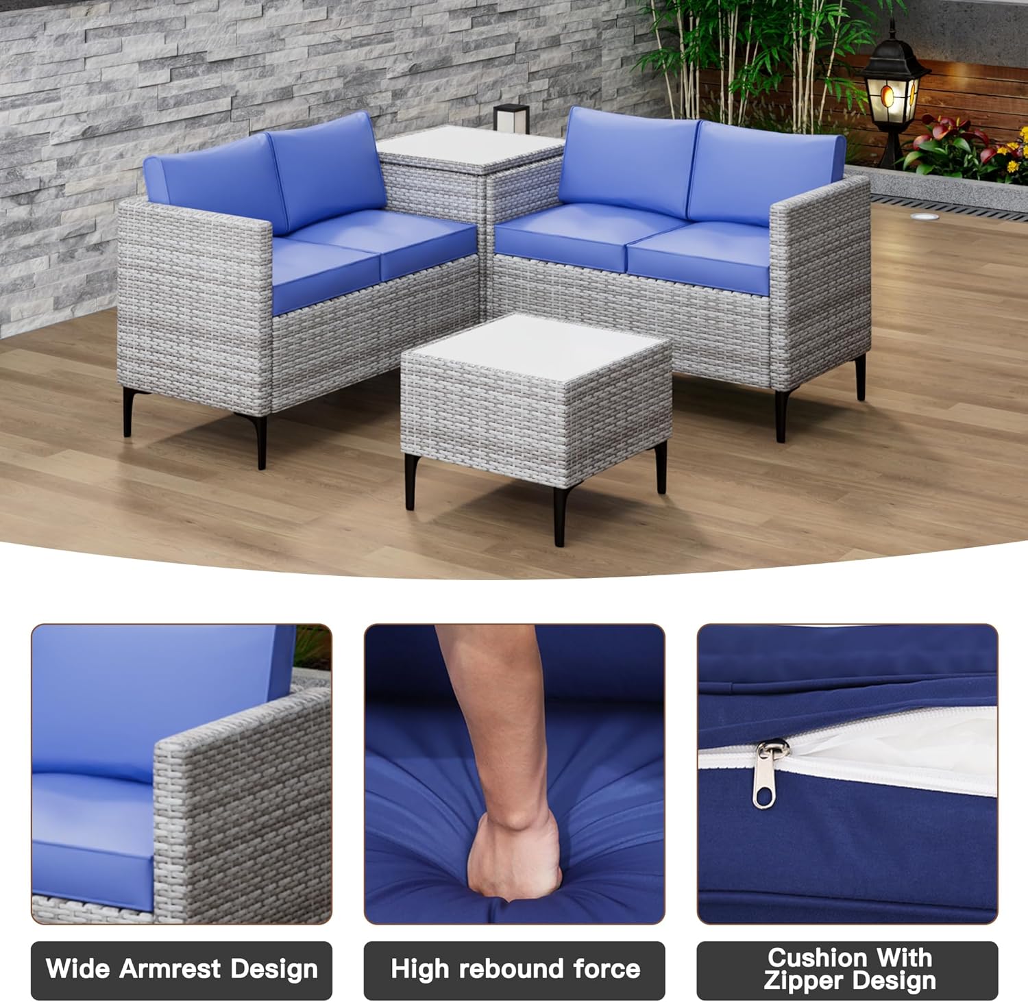 Garvee LAHWCZT2603100020 Patio-Sofas-Daybeds - View #3