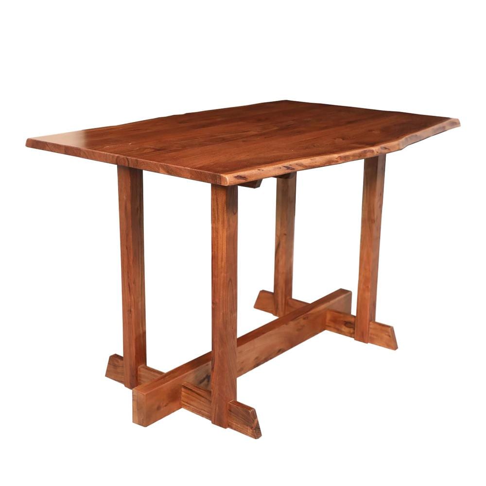Carolina Chair & Table DT-3048-LE-HGWD Live Edge Dining Table  Natural Acacia  Honey Gold