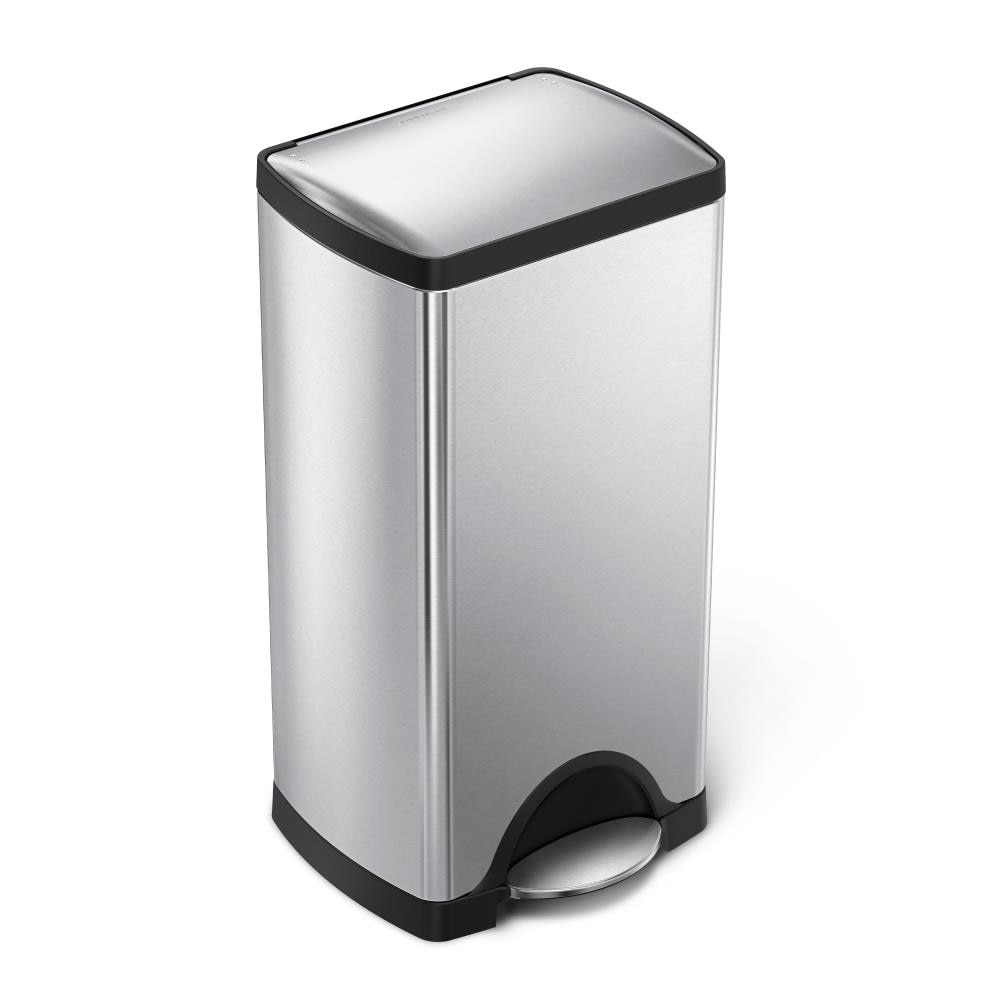 simplehuman Grocery Bag Can 3.3 Gallons Silver - Office Depot