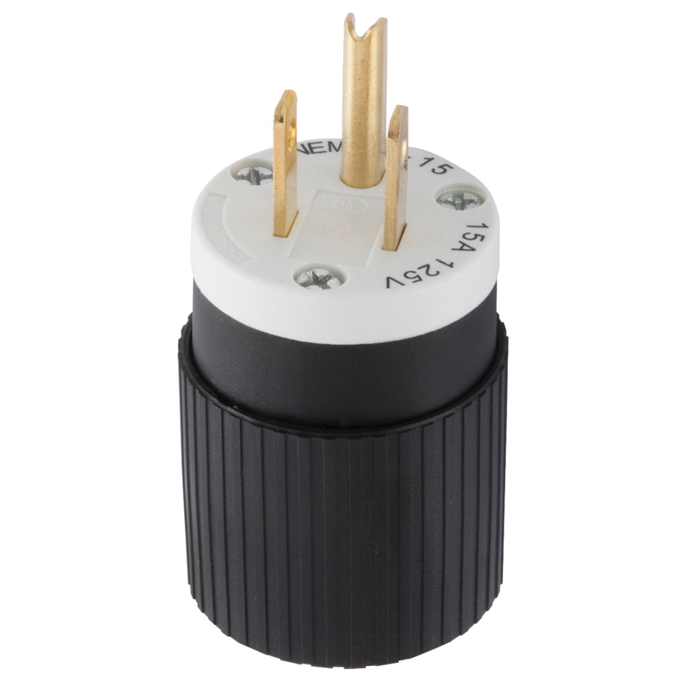 3 Pin 15 amp Single Phase Straight Industrial Plug 