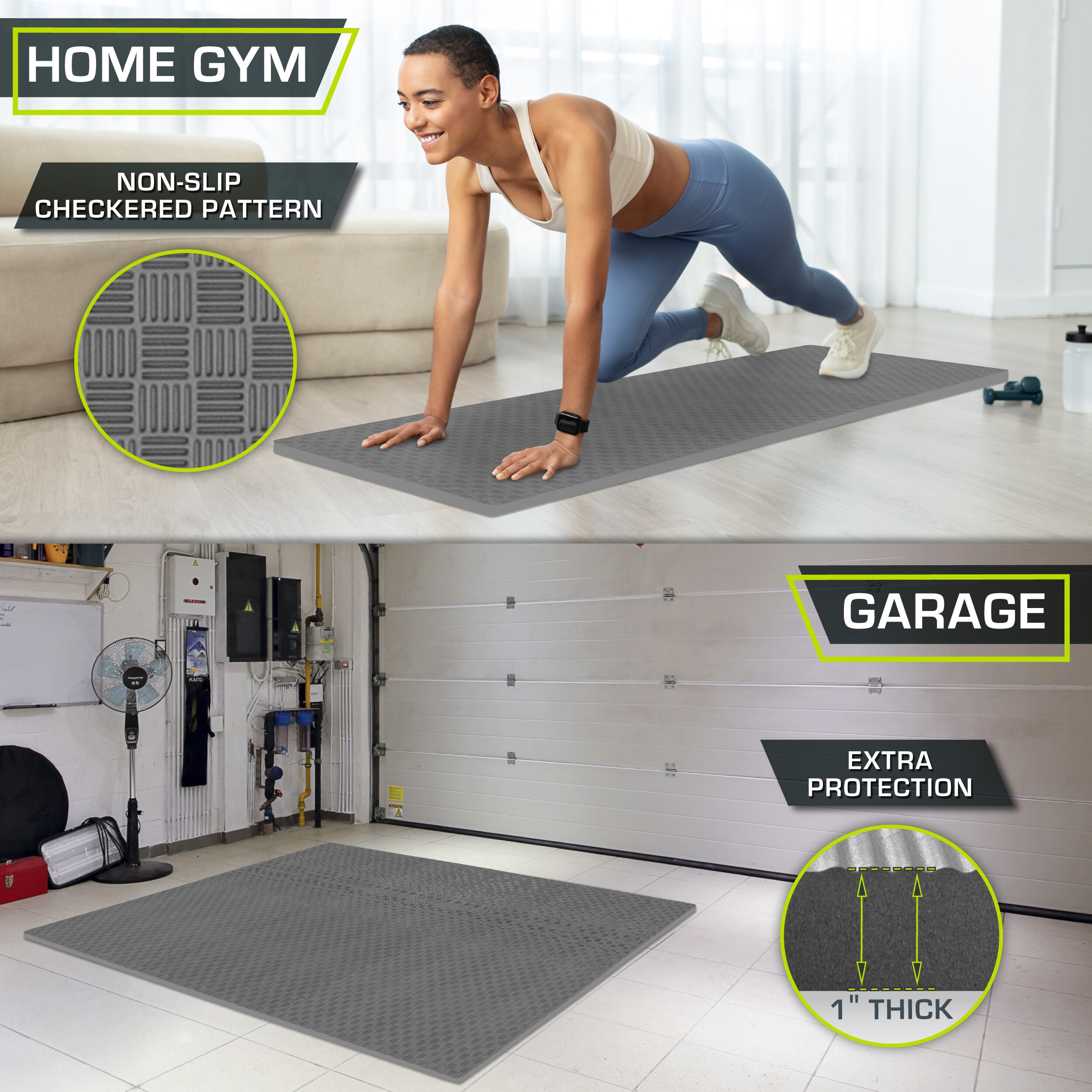 ProsourceFit PS-5301-PZZL-GREY-C Fitness-Equipment-Mats - View #3