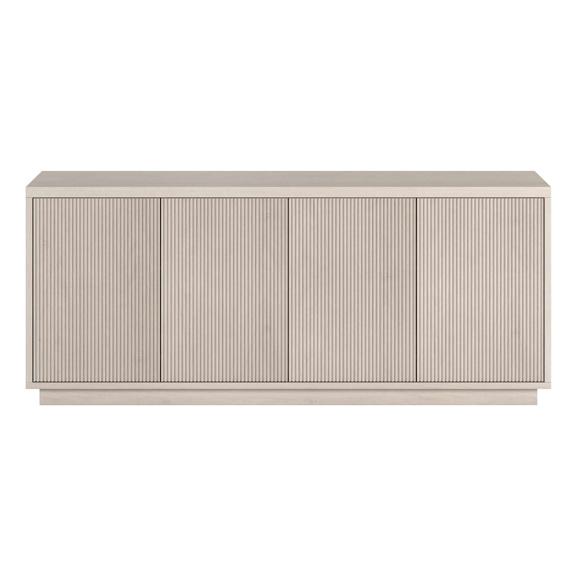 Alder White 57" Modern TV Stand with Cabinet