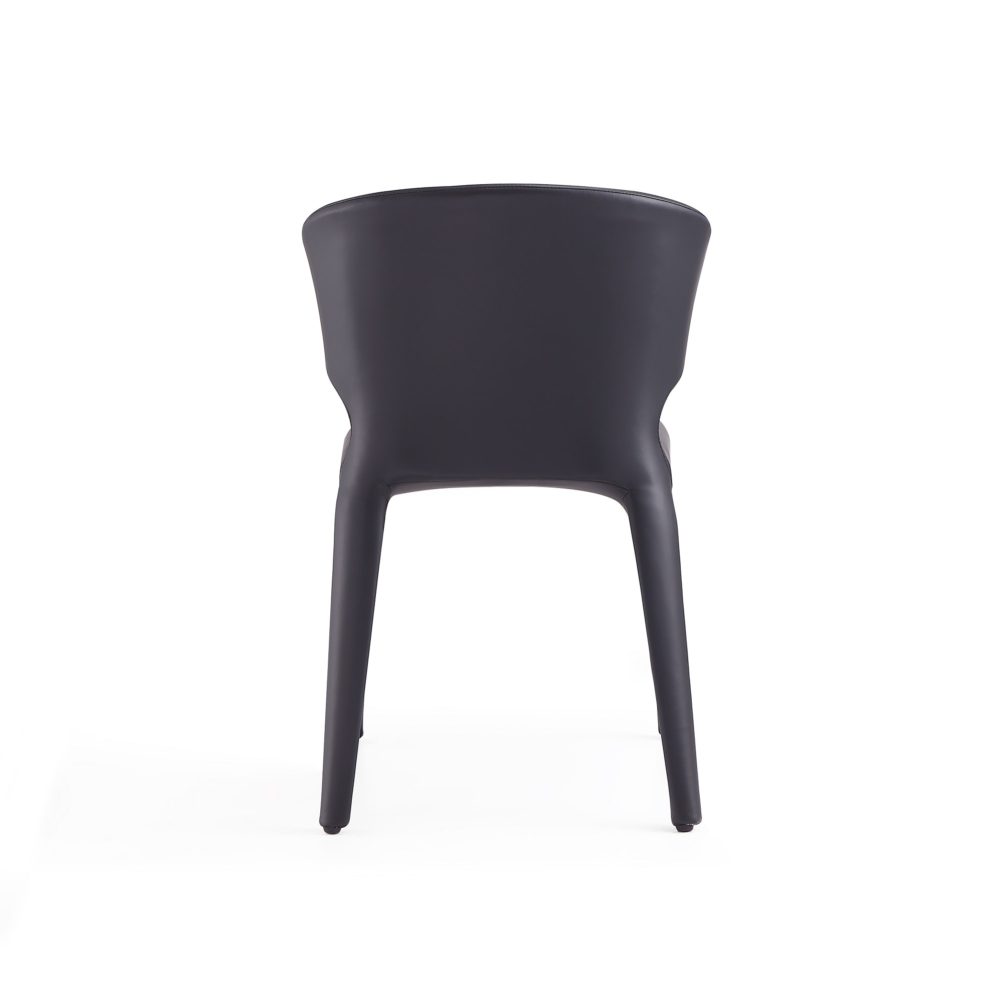 Set of 2 Black Faux Leather Upholstered Dining Chairs