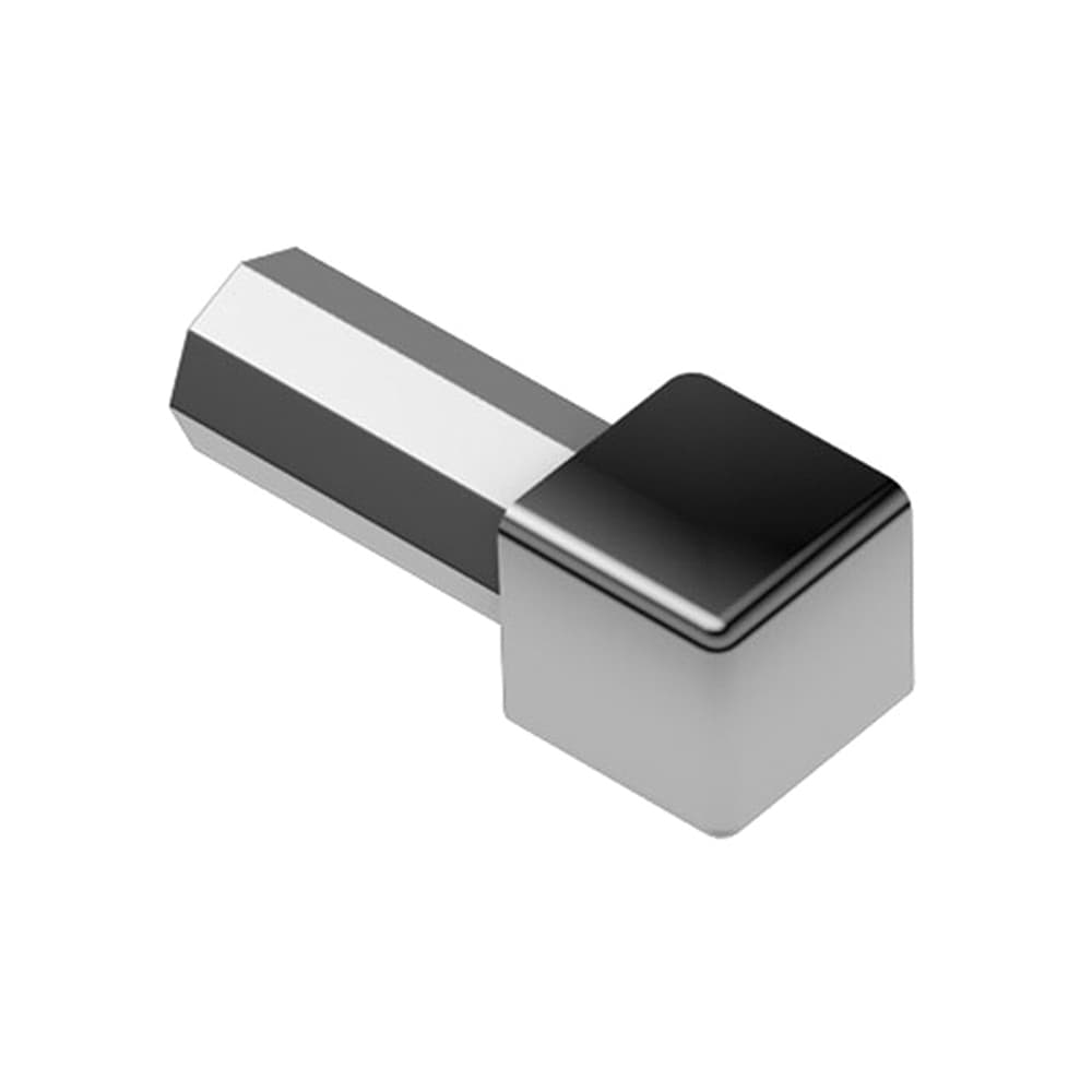 Schluter Systems EV/Q70E Quadec 0.281-in W x 1.0-in L Stainless steel Steel Inside/Outside corner Tile Edge Trim
