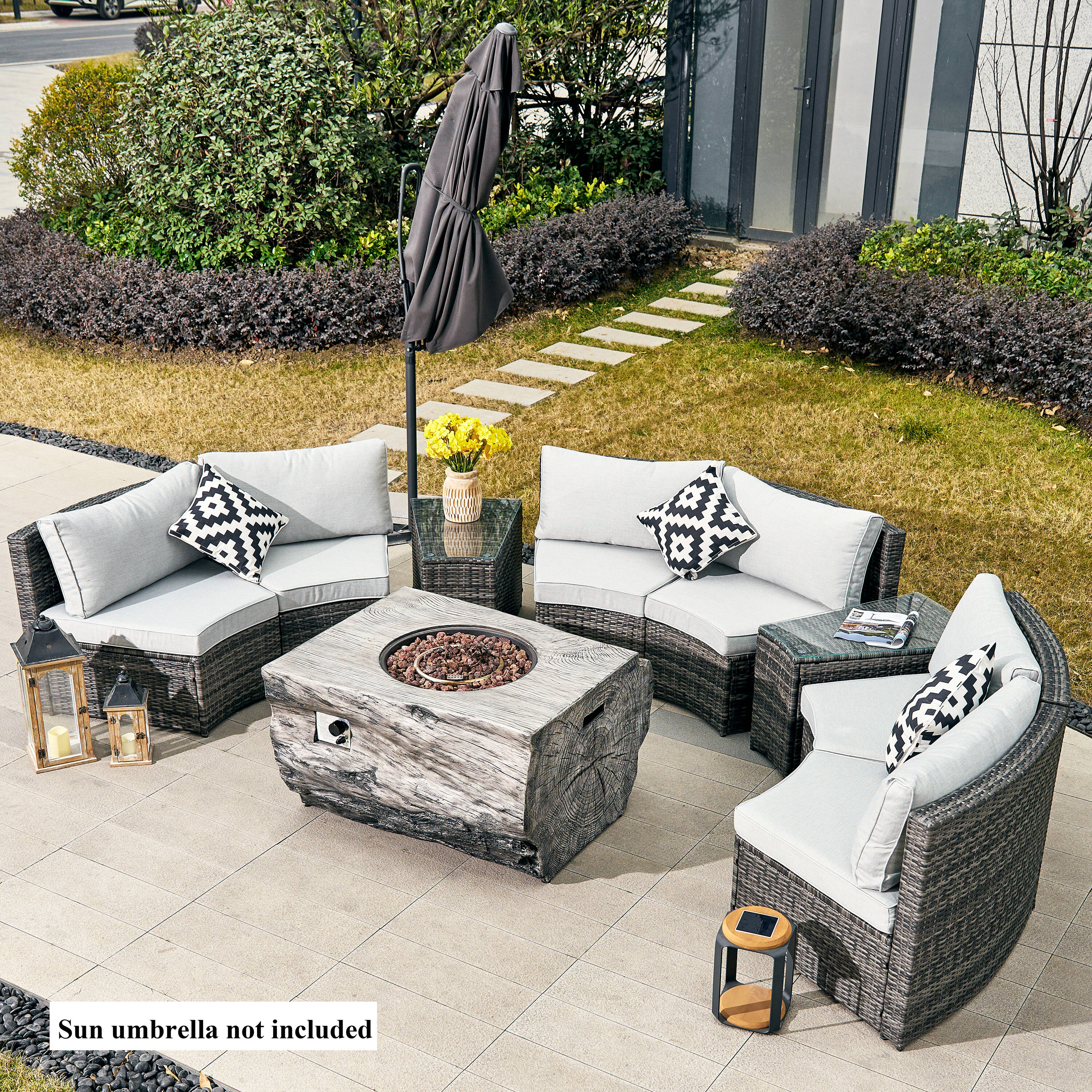 Moda Furnishings MAG-1205B-2170-G Patio-Conversation-Sets - View #3