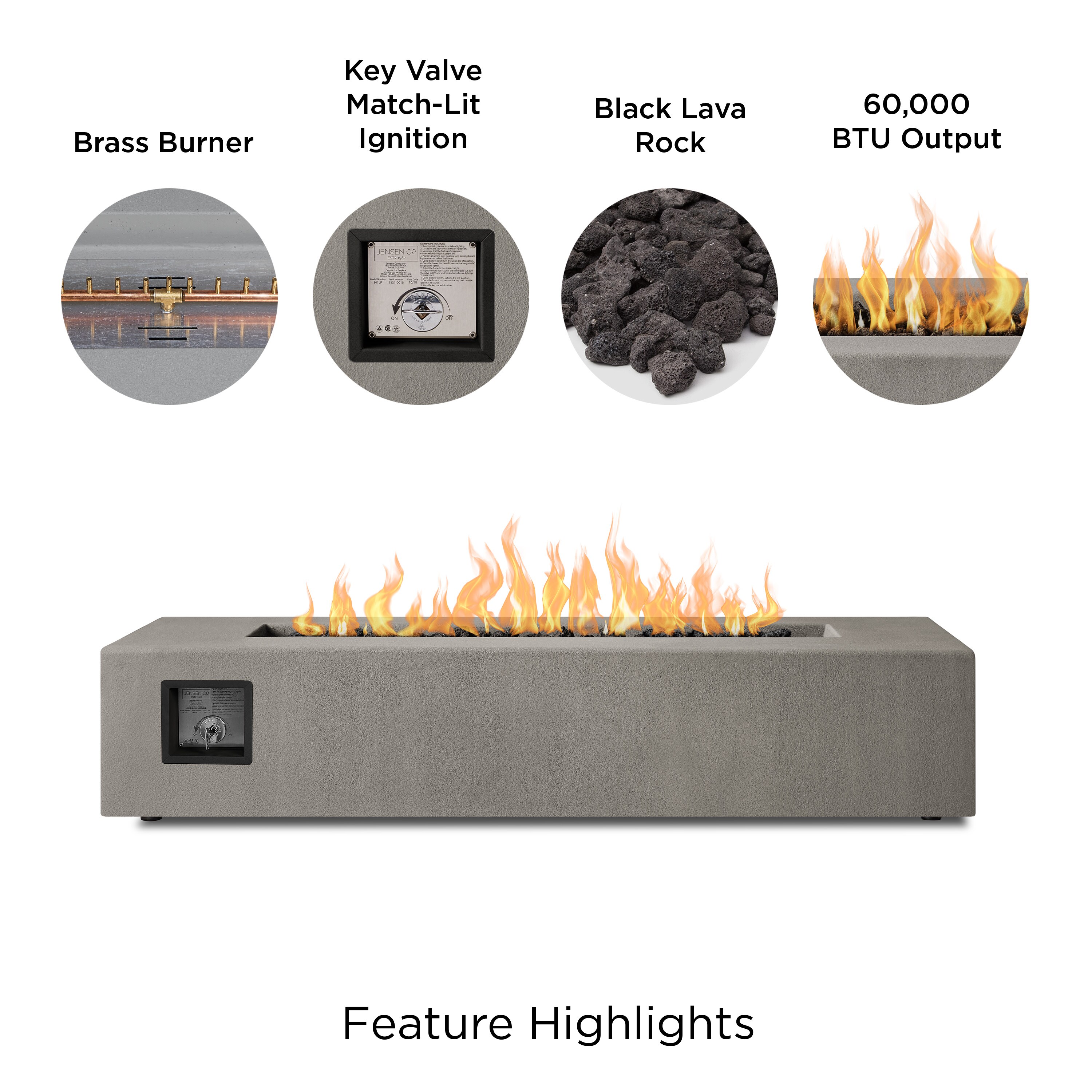 Jensen Co. 143NG-FLNT Outdoor-Gas-Firepits - View #6