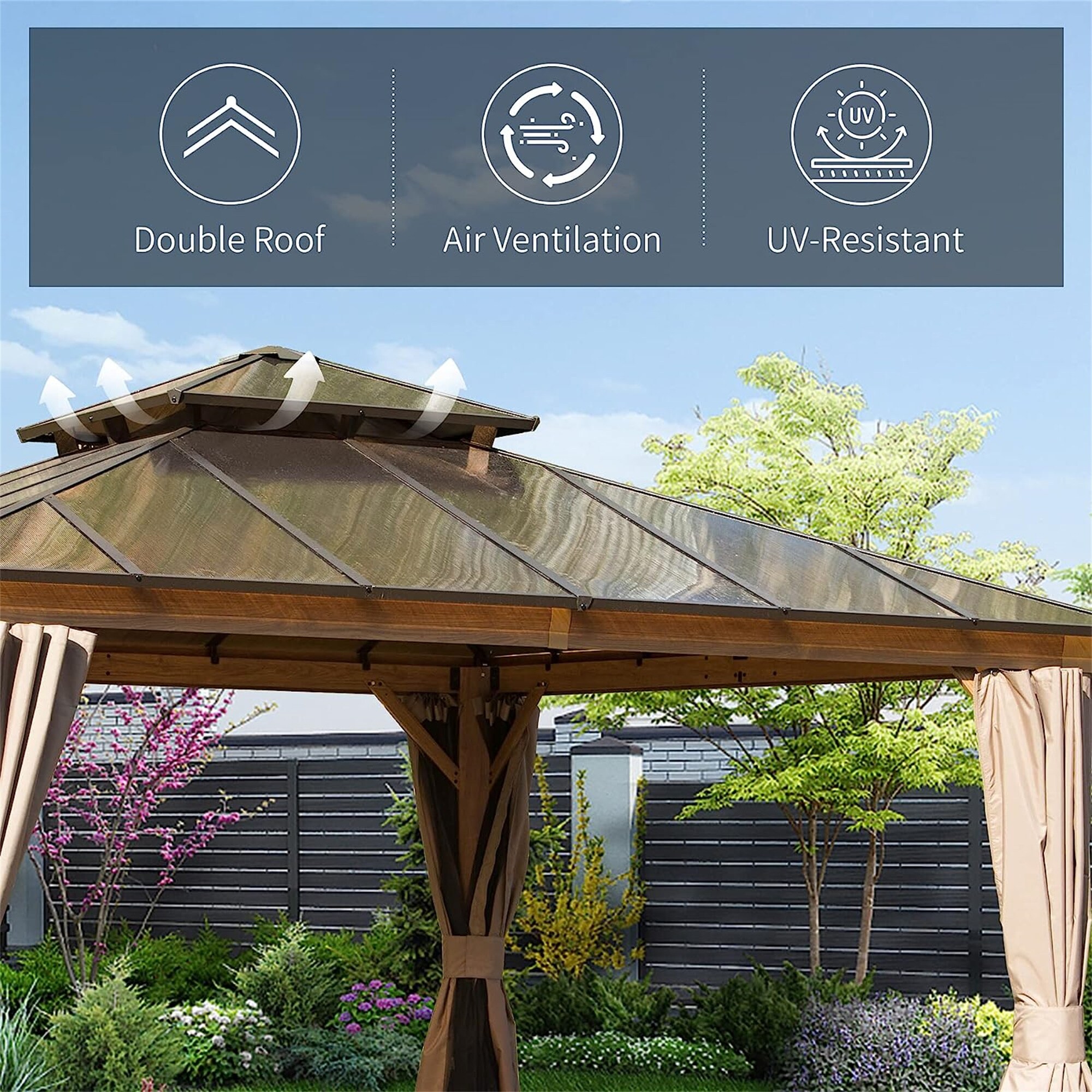 JIMSMAISON BOCPCG21Y-BRO Wood-Resin-Gazebos - View #6