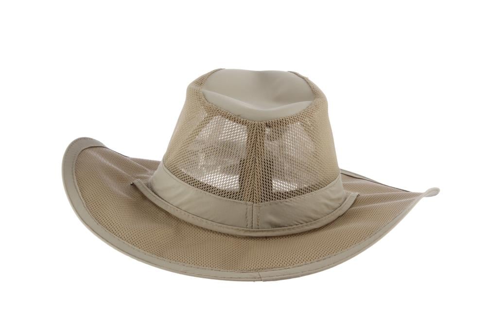 Dorfman Pacific Men's Khaki Polyester Wide-brim Hat (Medium) at