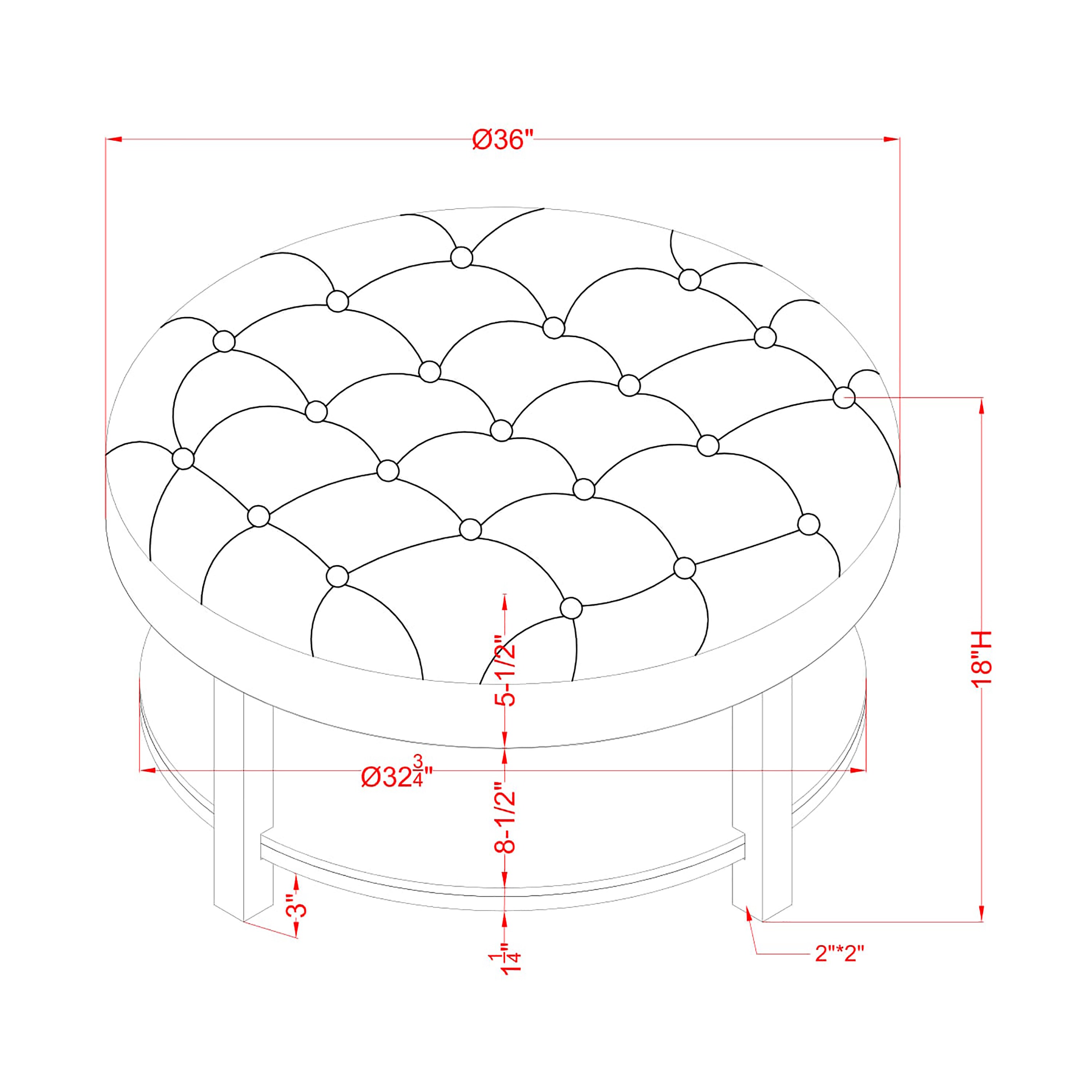 Furniture of America IDF-AC357 Indoor-Ottomans - View #8