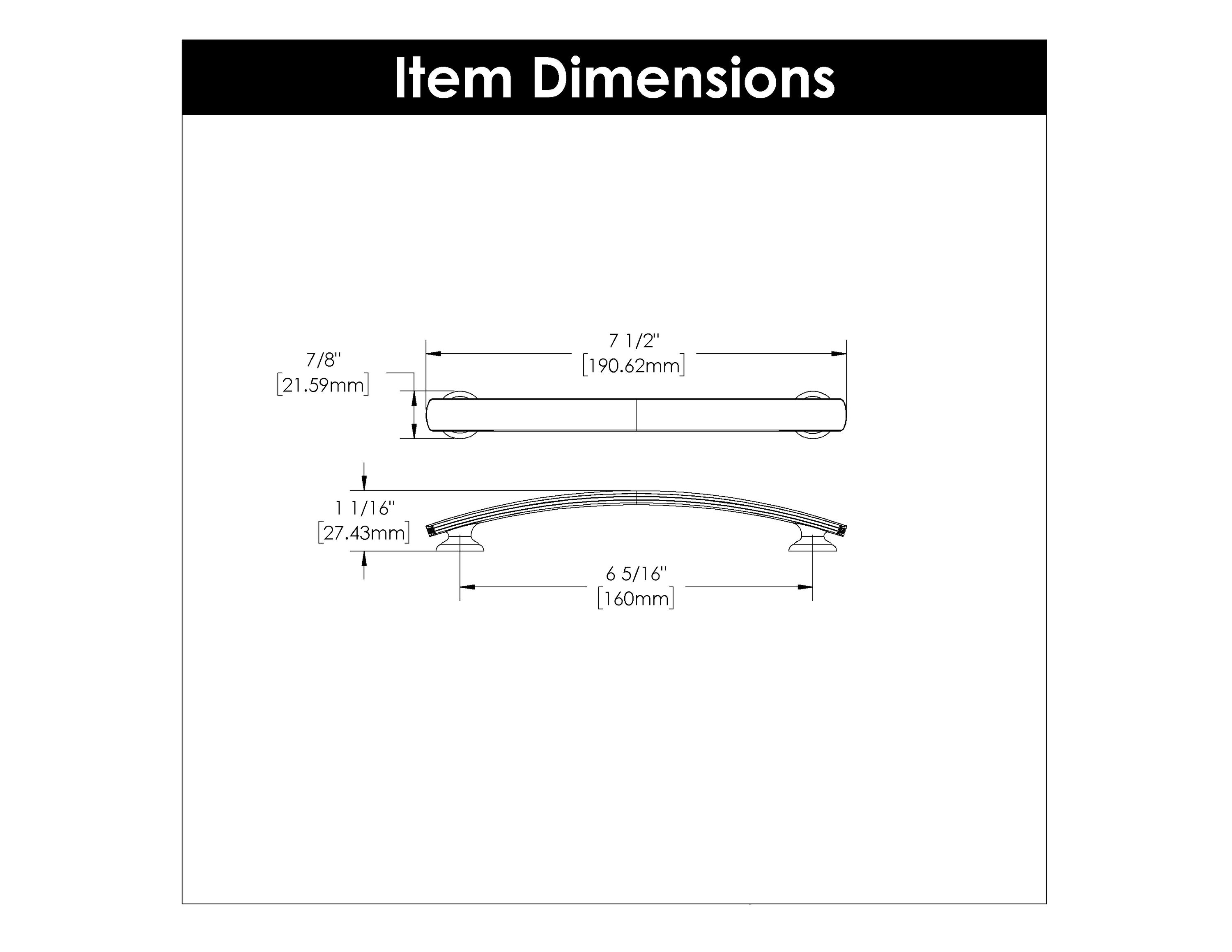 Hickory Hardware P2156-VB-10B Cabinet-Pulls - View #6