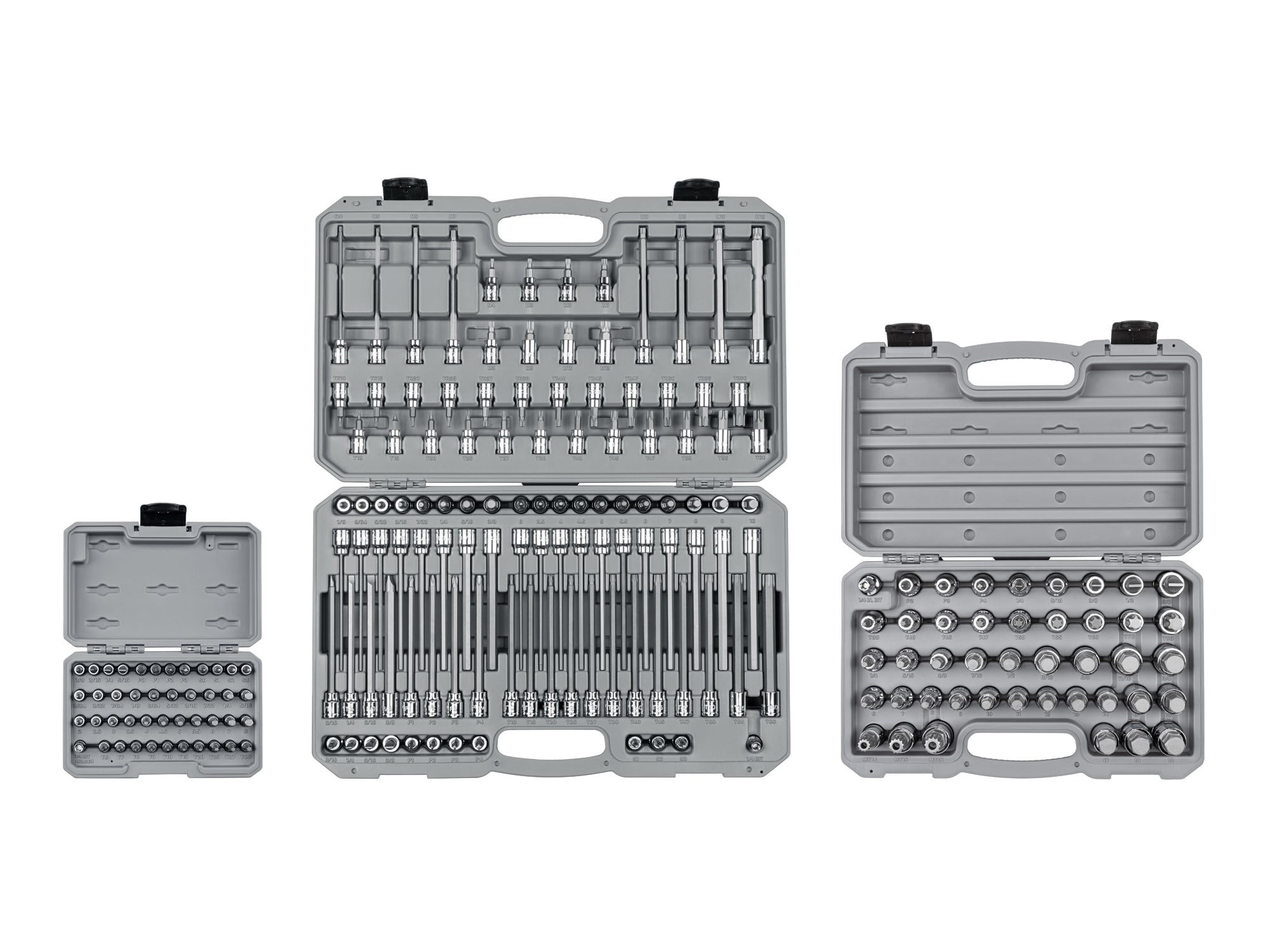 TEKTON 198 -Piece 1/4-in to 1/2-in Drive Set Hex/Torx/TR Torx/Phillips/Slotted/Square/Triple square Bit Driver Socket Set #SHB99300
