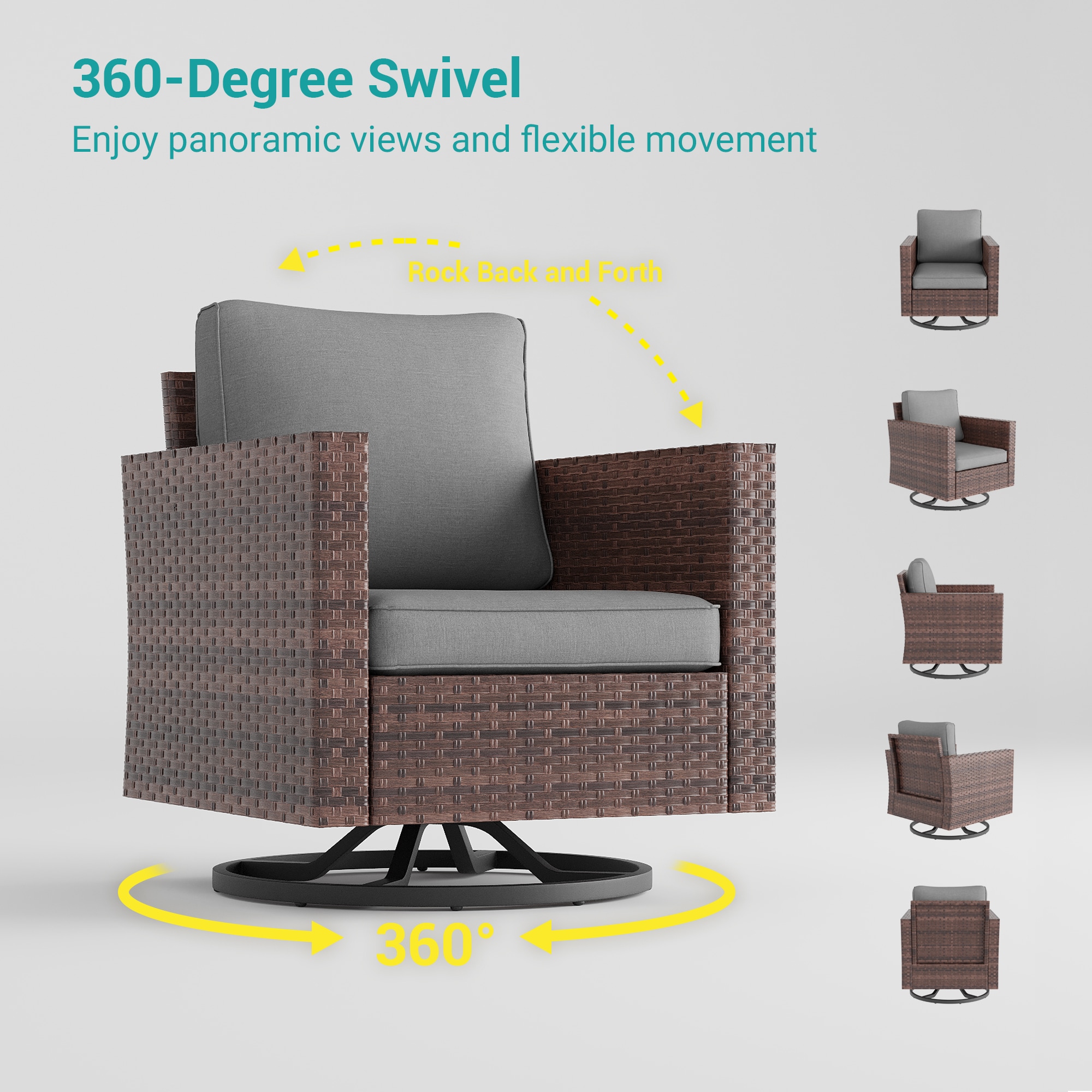 ACEGOSES LW-2R-BGY-T3 Patio-Conversation-Sets - View #4