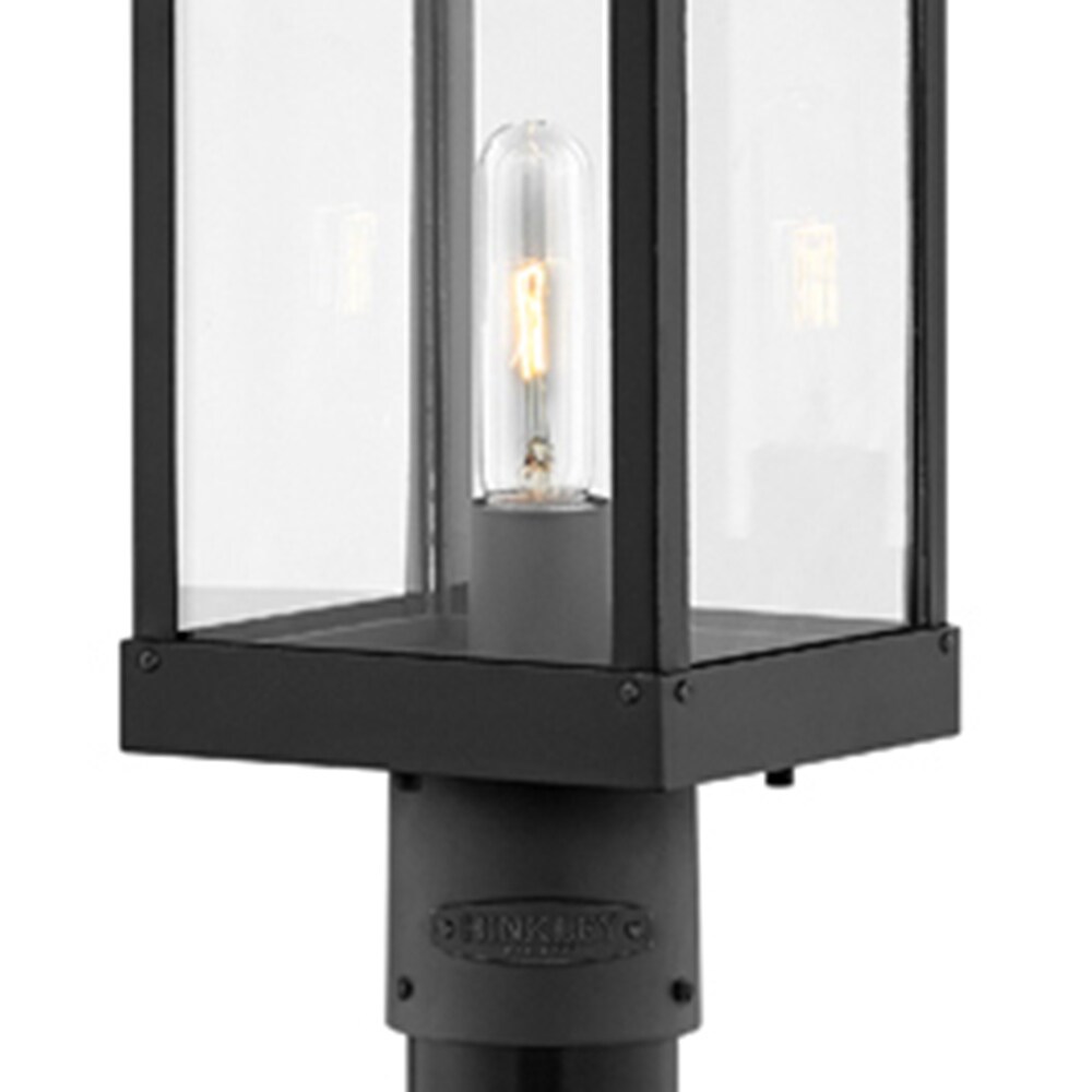 Porter Black and Bronze Outdoor LED Post Lantern