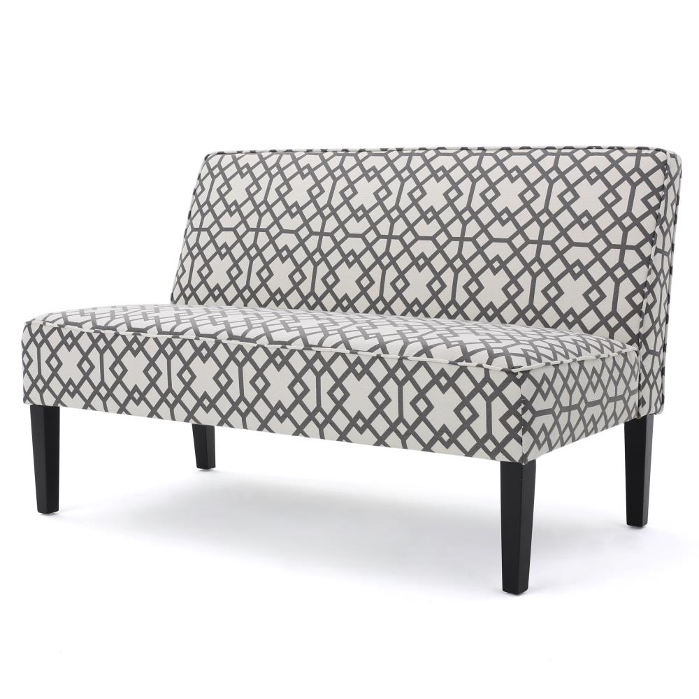 Best Selling Home Decor 299747 Deon 50.00-in Modern Gray geometric and matte black 2 -seater Loveseat