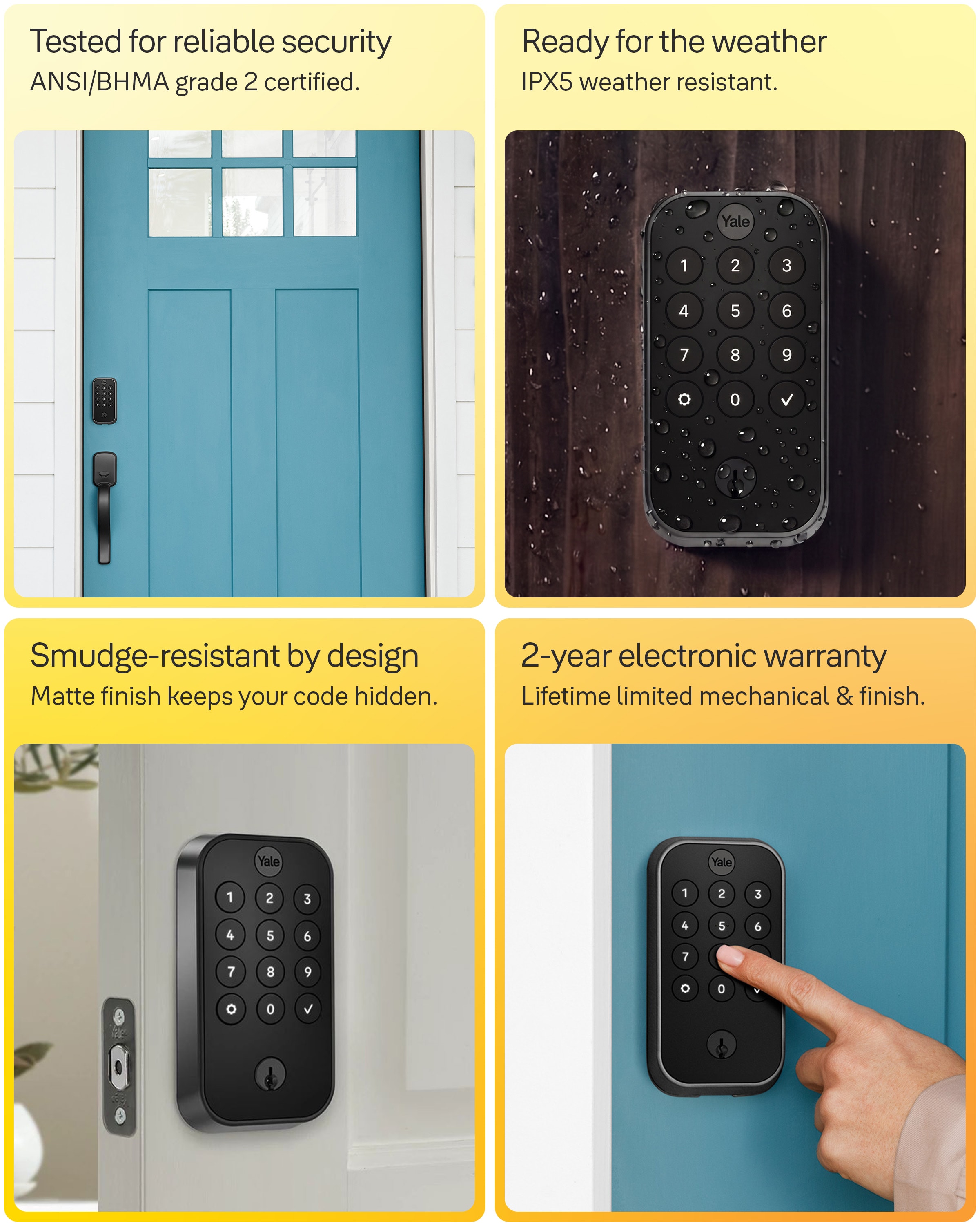 Yale YRD410-WF1-0BP Electronic-Door-Locks - View #5