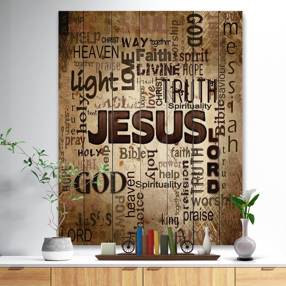 Designart 46-in H x 36-in W Inspirational Wood Print in the Wall Art ...