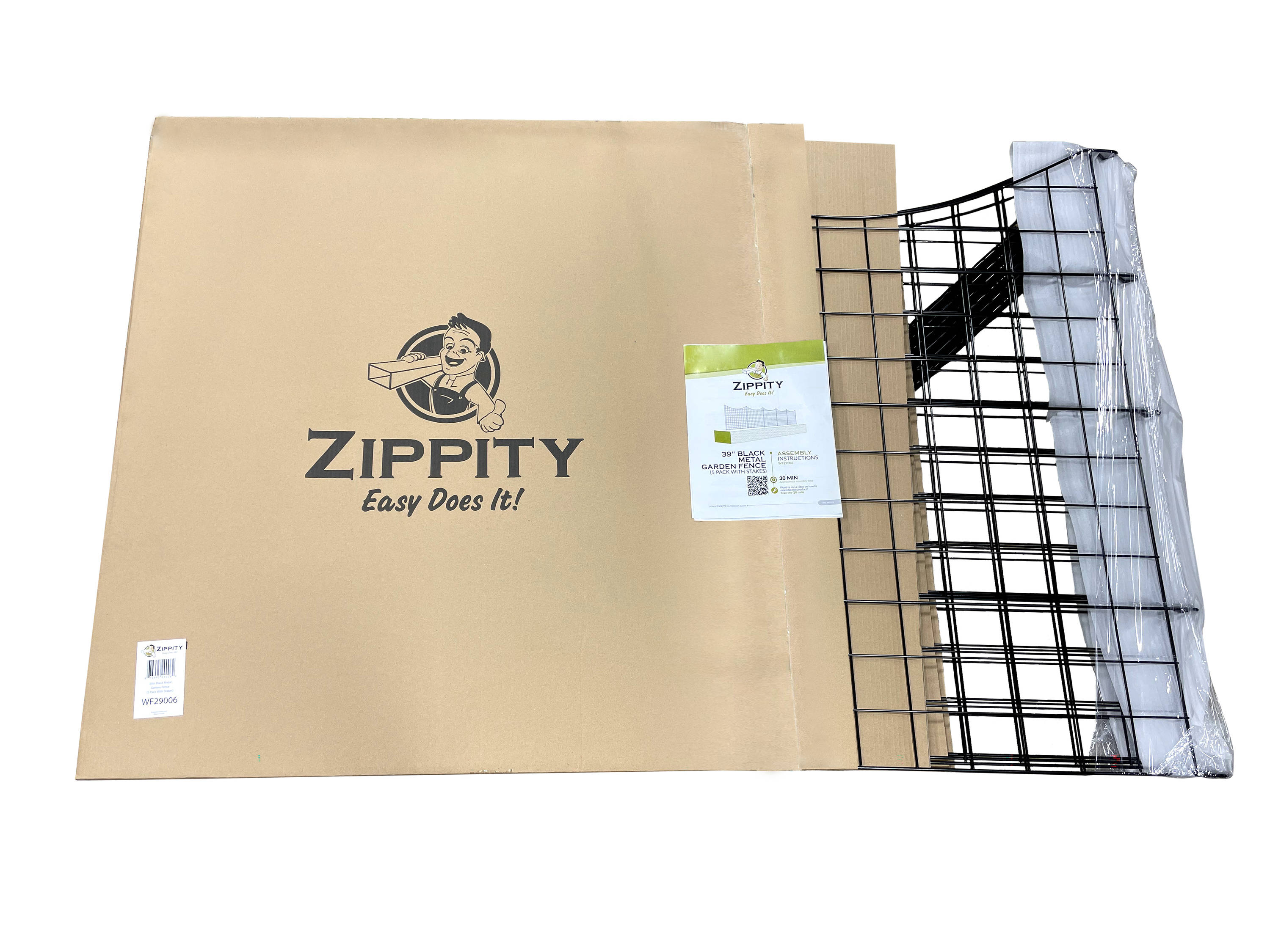  Zippity Outdoor Products WF29001 25 in H No Dig Decorative  Metal Pet Easy Install Dog Fence For Yard, Wire Garden Border, (5 Panels,  Black) : Clothing, Shoes & Jewelry