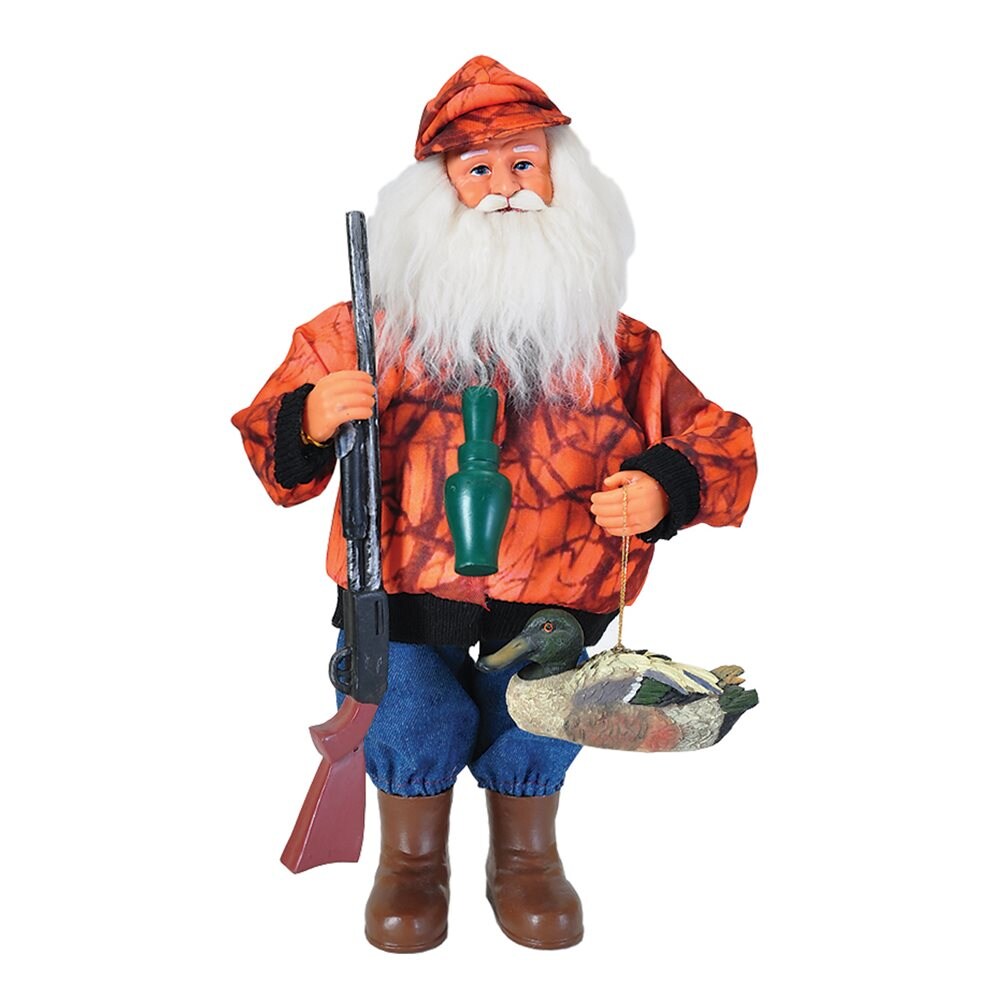 Santa's Workshop 15in Bass Fishing Claus Figurine Resin