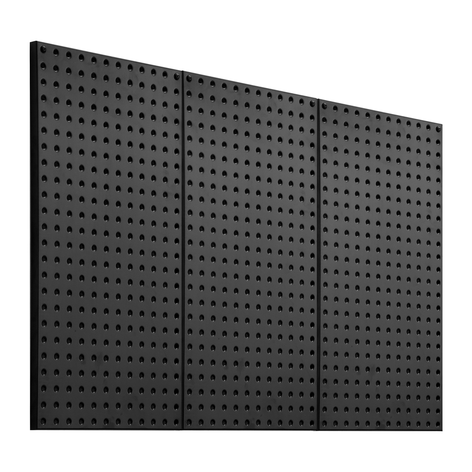 VEVOR Metal Pegboard Panels 24in x 12in Pegboard 3 Panels Heavy Duty Steel Peg Board Wall Organizer for Living Room Garage Tool Storage Workbench Office Organization Craft Room Kitchen Home Black