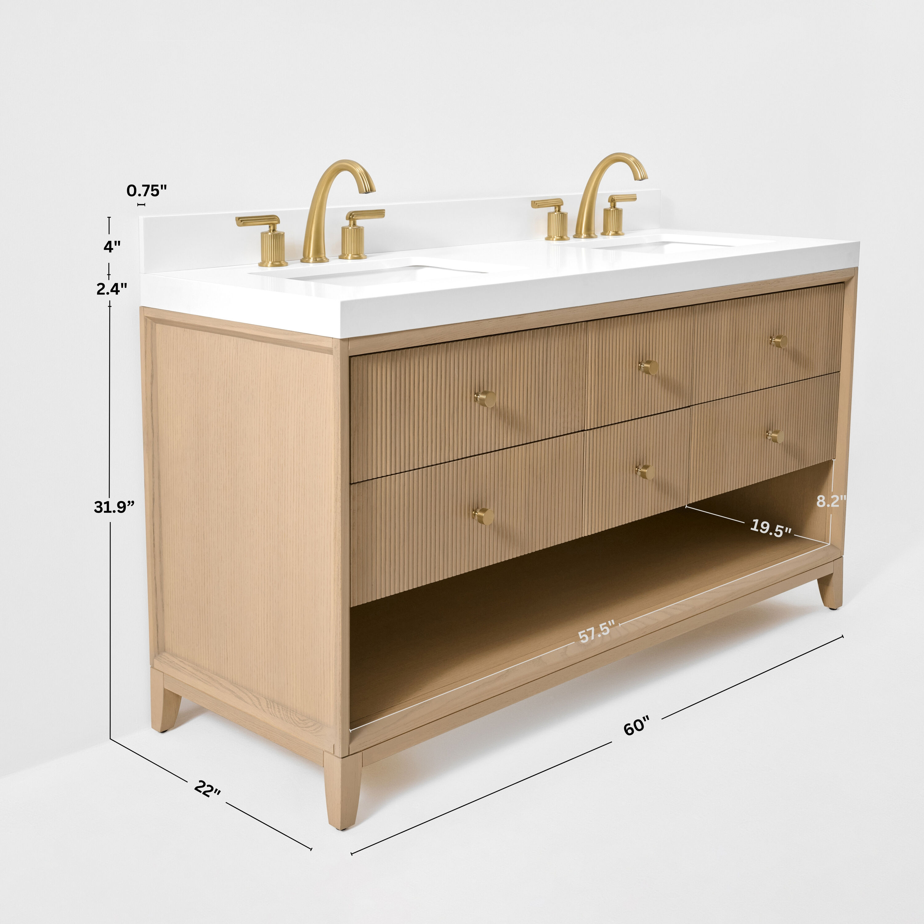 Ancerre Designs VTS-MOMO-60-OAK-WQZ Bath-Vanity-Combo - View #5