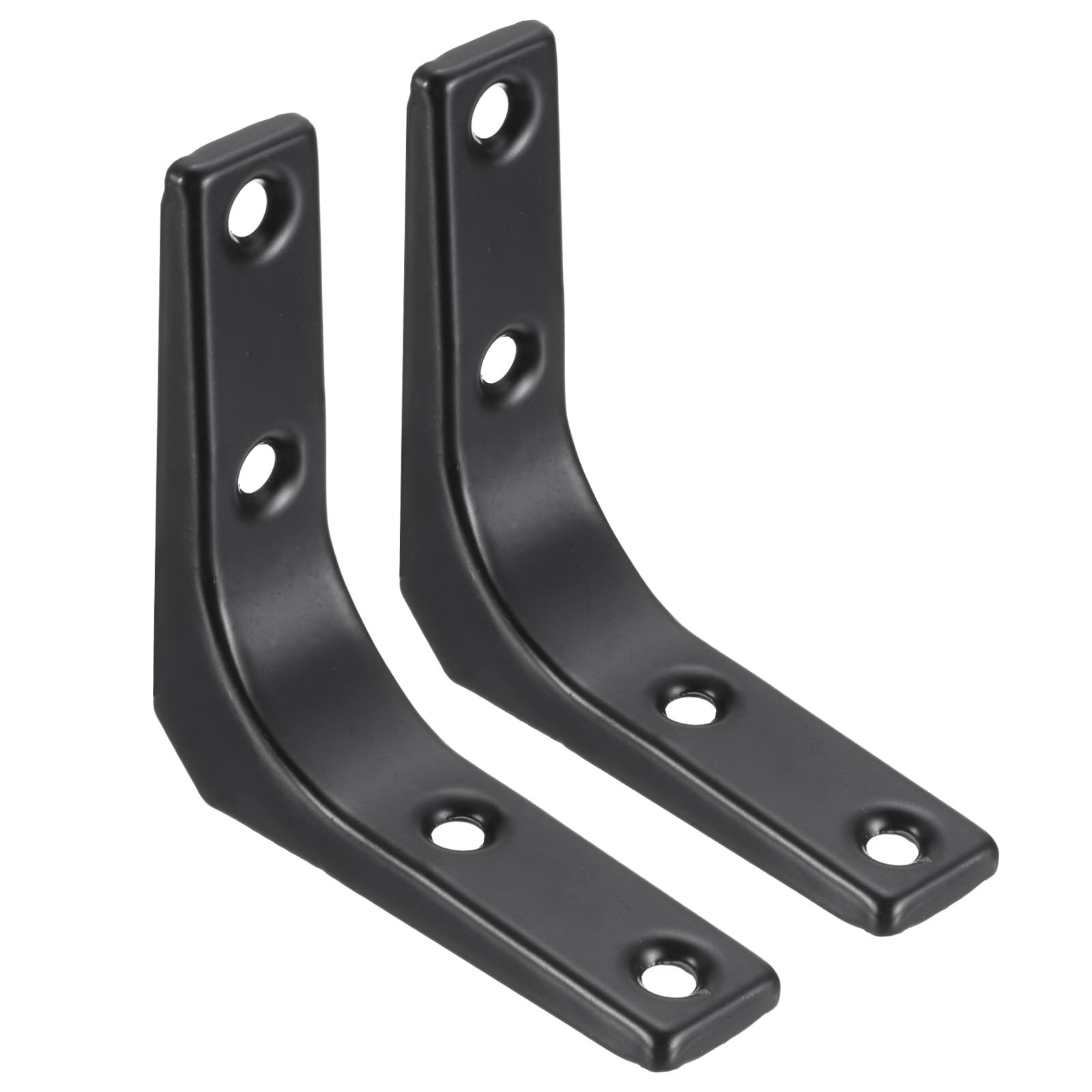 Unique Bargains 2pcs Floating Shelf Brackets 3 x 3 Inch Heavy Duty Wall Shelf Supports Steel Joint Angle Brackets for Wood Shelves Cabinets Countertop Support Black #S26031700UX4124