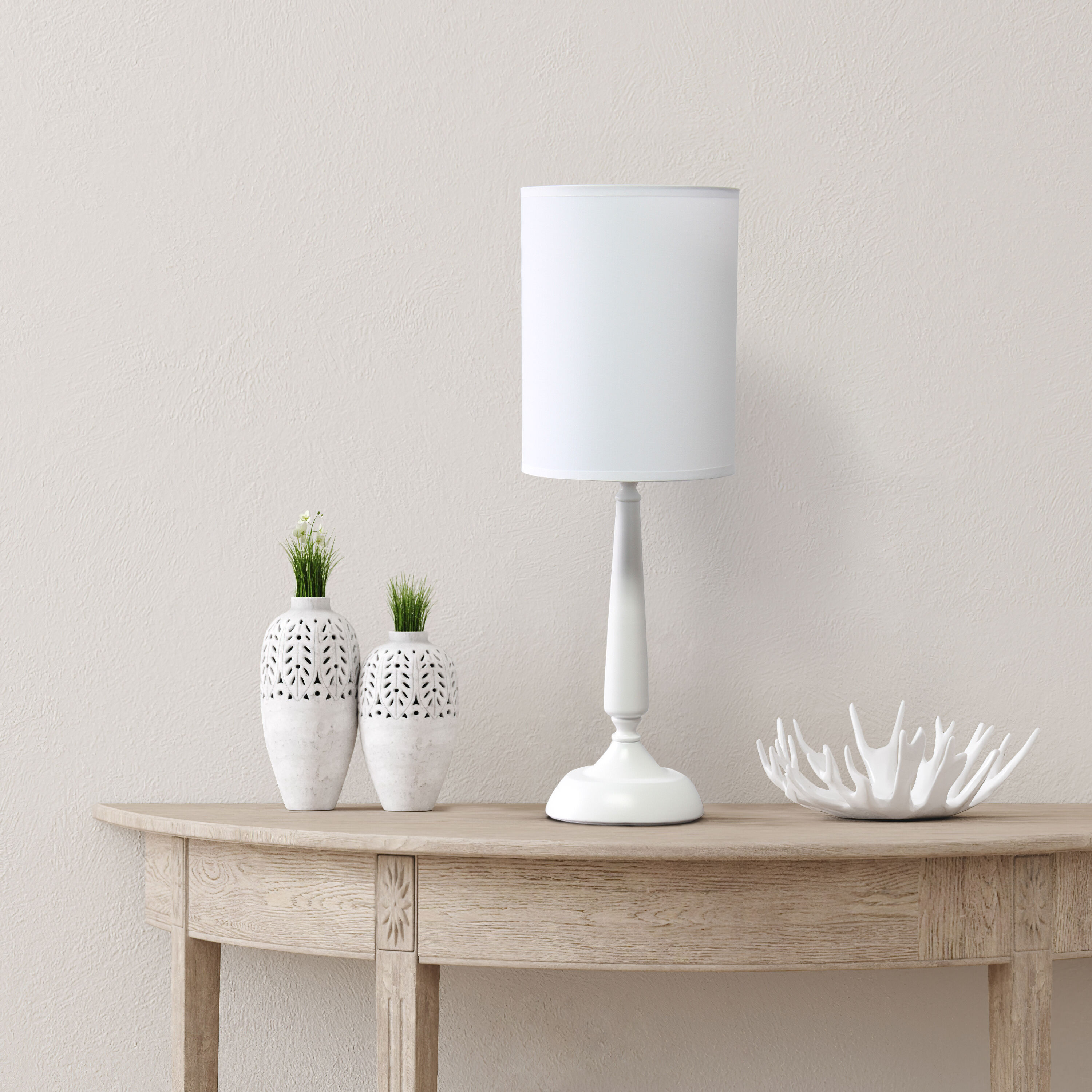 Simple Designs LT2075-WHT Table-Lamps - View #4