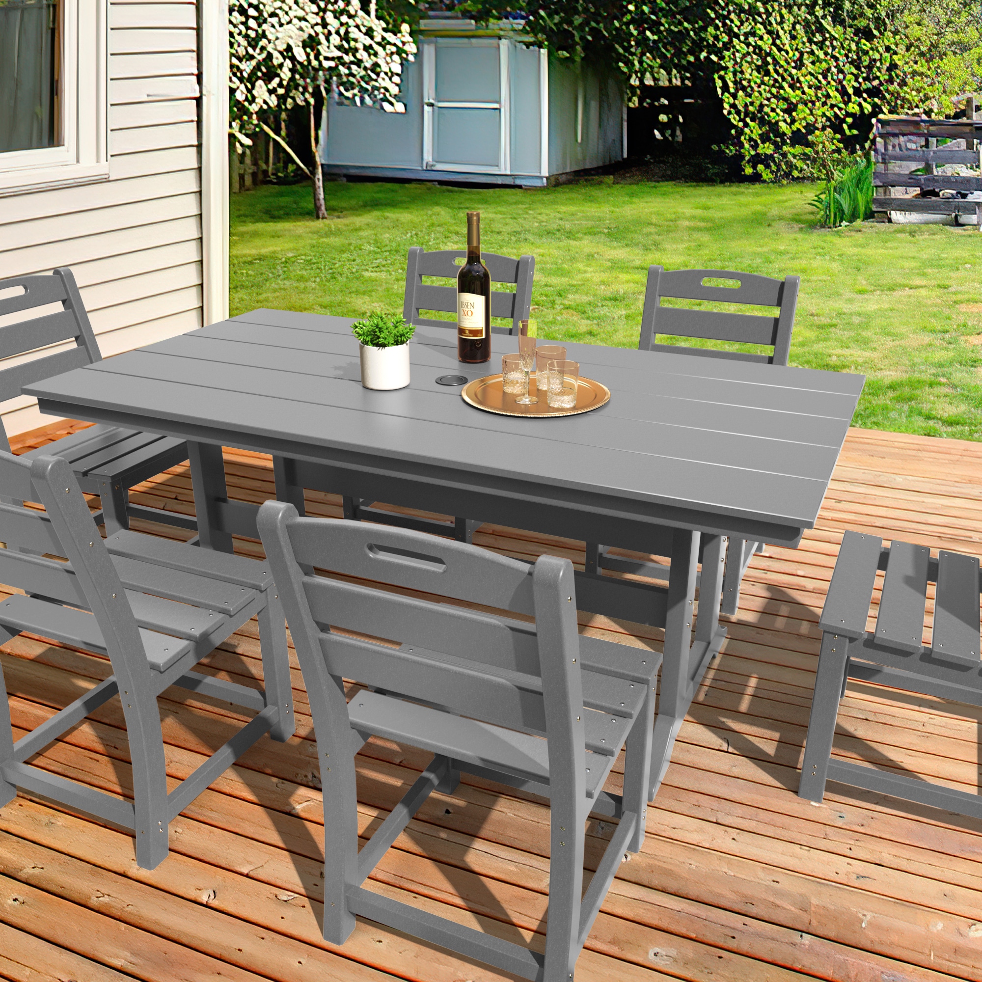 Poly furniture DT-HE02-GR Patio-Tables - View #6