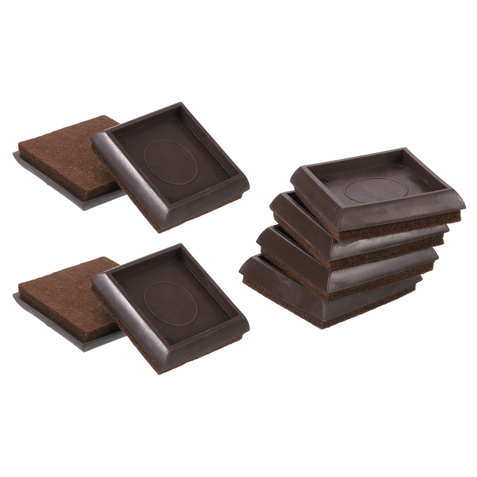 Unique Bargains - Furniture Pads 8pcs 1-3/4inch Furniture Moving Pads Square Chair Legs Floors Pr...