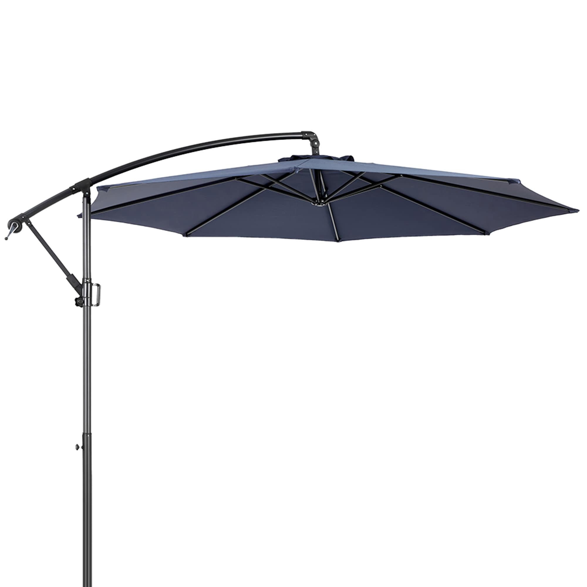 SINOFURN SYA810013BS 10-ft Steel Blue Cantilever Patio Umbrella