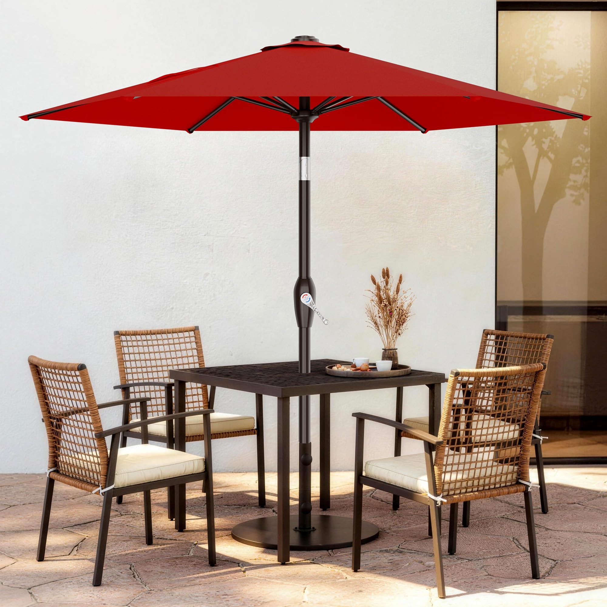 1 2 umbrella patio 10FT Cantilever with Cross Base Available in your choice of fresh solids or stripes DIY 1 1/2" Patio Umbrella