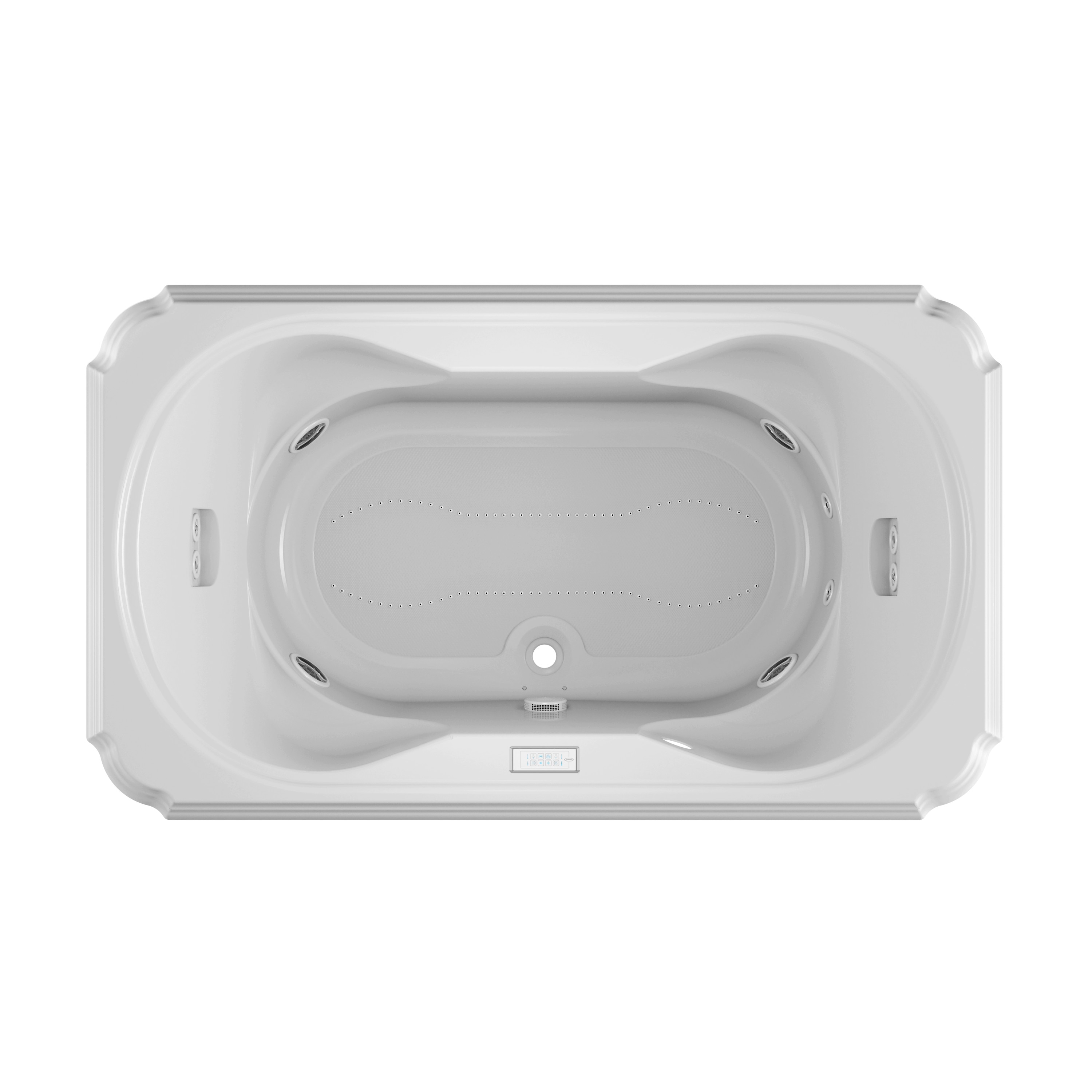 Jacuzzi MS64959 Marineo 42.0-Inches x 72.0-Inches White Acrylic Rectangular Drop-in Whirlpool and air bath combination tub ( Center Drain )