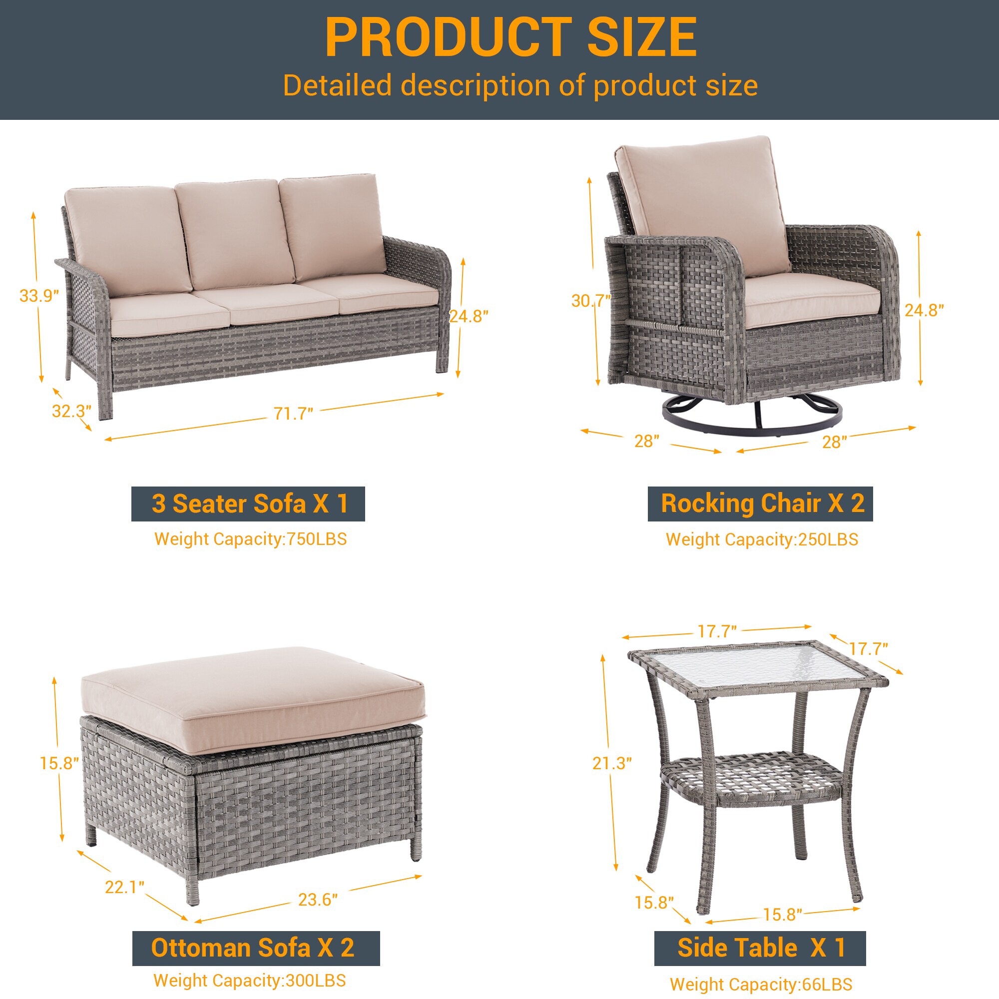 ACEGOSES LW-2R155HSD-T2 Patio-Conversation-Sets - View #3